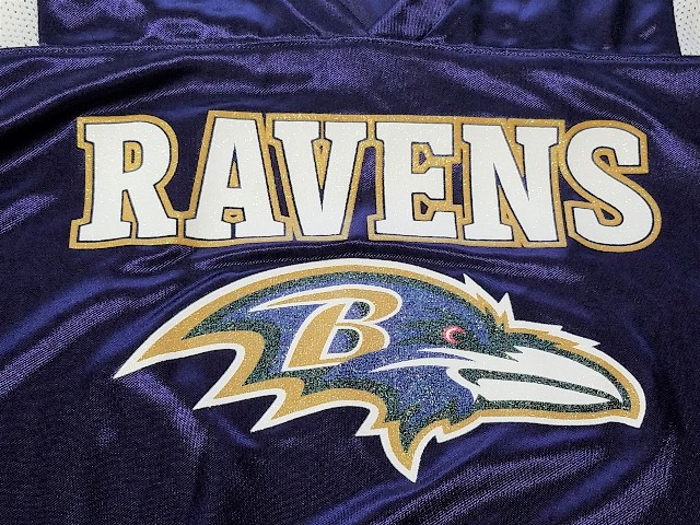 NFL Team Apparel Baltimore Ravens Purple Jersey Shirt Womens Size L NWT ...