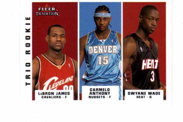2003-04 Fleer Tradition Trio Rookie 10 Card Set 291-300 LeBron James Dwyane Wade