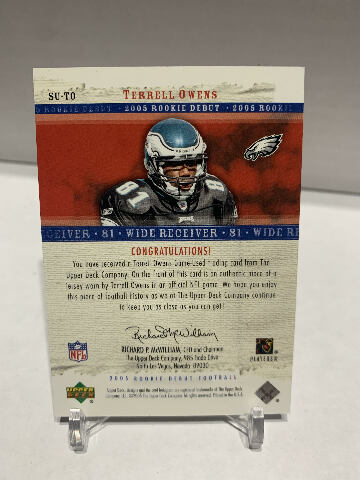 Terrell Owens 2005 Upper Deck Rookie Debut Sunday Swatches #SU-TO