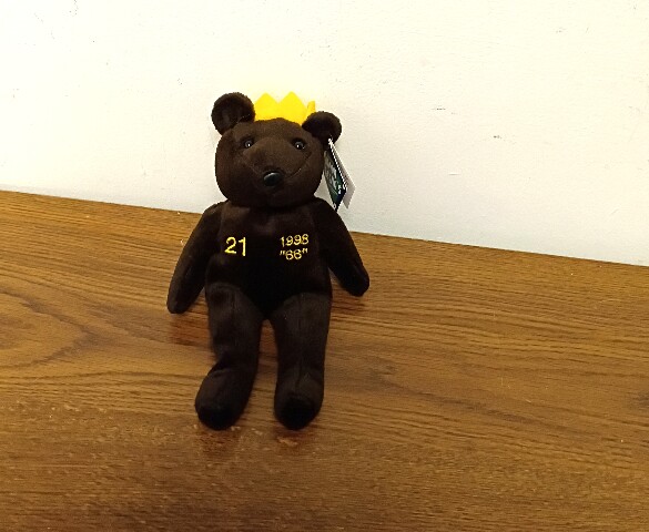 Salvino's Bamm Beano's Sammy Sosa #21 Brown Beanie Plush Toy Bear Home Run #66