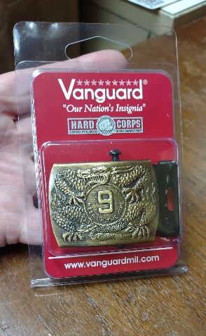 Vanguard ARMY BELT BUCKLE: 9TH INFANTRY (MANCHU) 1" Oxidized Brass