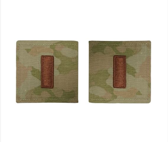 Vanguard SPACE FORCE OFFICER RANK INSIGNIA EMBROIDERED ON OCP WITH HOOK: SECOND LIEUTENANT