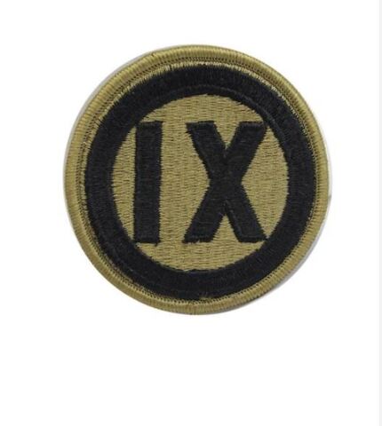 Vanguard ARMY PATCH: 9TH REGIONAL SUPPORT - EMBROIDERED ON OCP