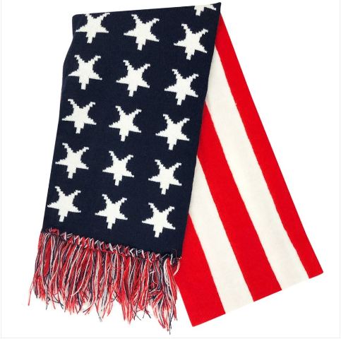 Vanguard US FLAG KNIT SCARF: RED-WHITE-BLUE (STARS & STRIPES)