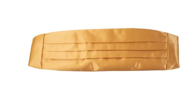 Vanguard NAVY CUMMERBUND: SATIN GOLD - FEMALE