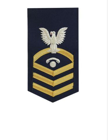 Vanguard COAST GUARD E7 RATING BADGE INFORMATION SPECIALIST "IT" BLUE