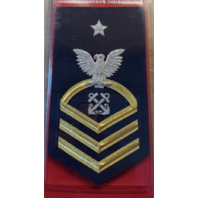 Vanguard COAST GUARD E8 RATING BADGE: BOATSWAIN MATE "BM" - BLUE