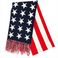 Vanguard US FLAG KNIT SCARF: RED-WHITE-BLUE (STARS & STRIPES)
