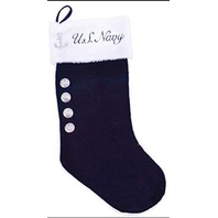 Vanguard USN US Navy Christmas Stocking Uniform Dress Blue Velvet Stocking