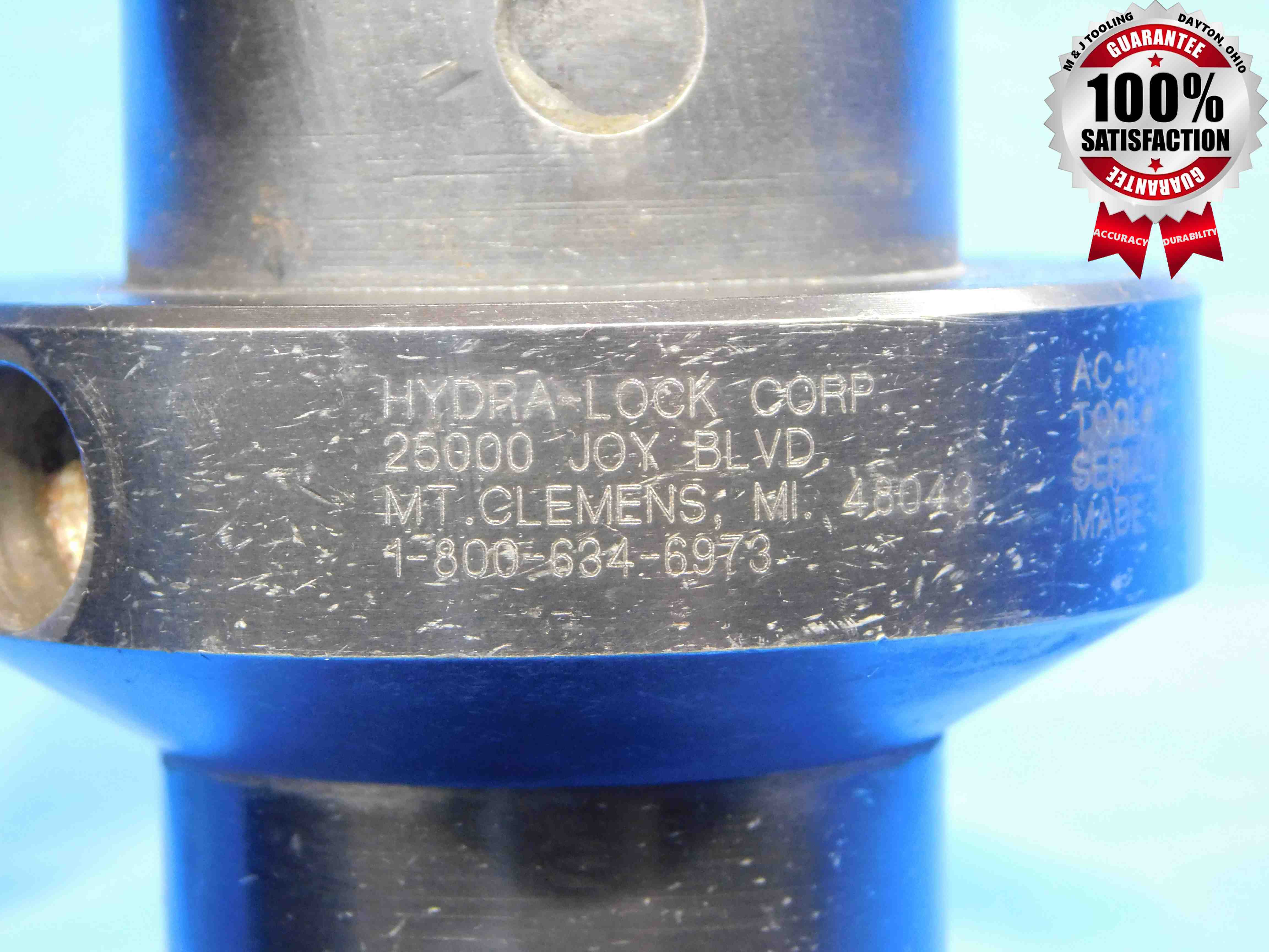 CAT40 HYDRA-LOCK 7/8 ID HYDRAULIC CHUCK TOOL HOLDER .875 AC50618