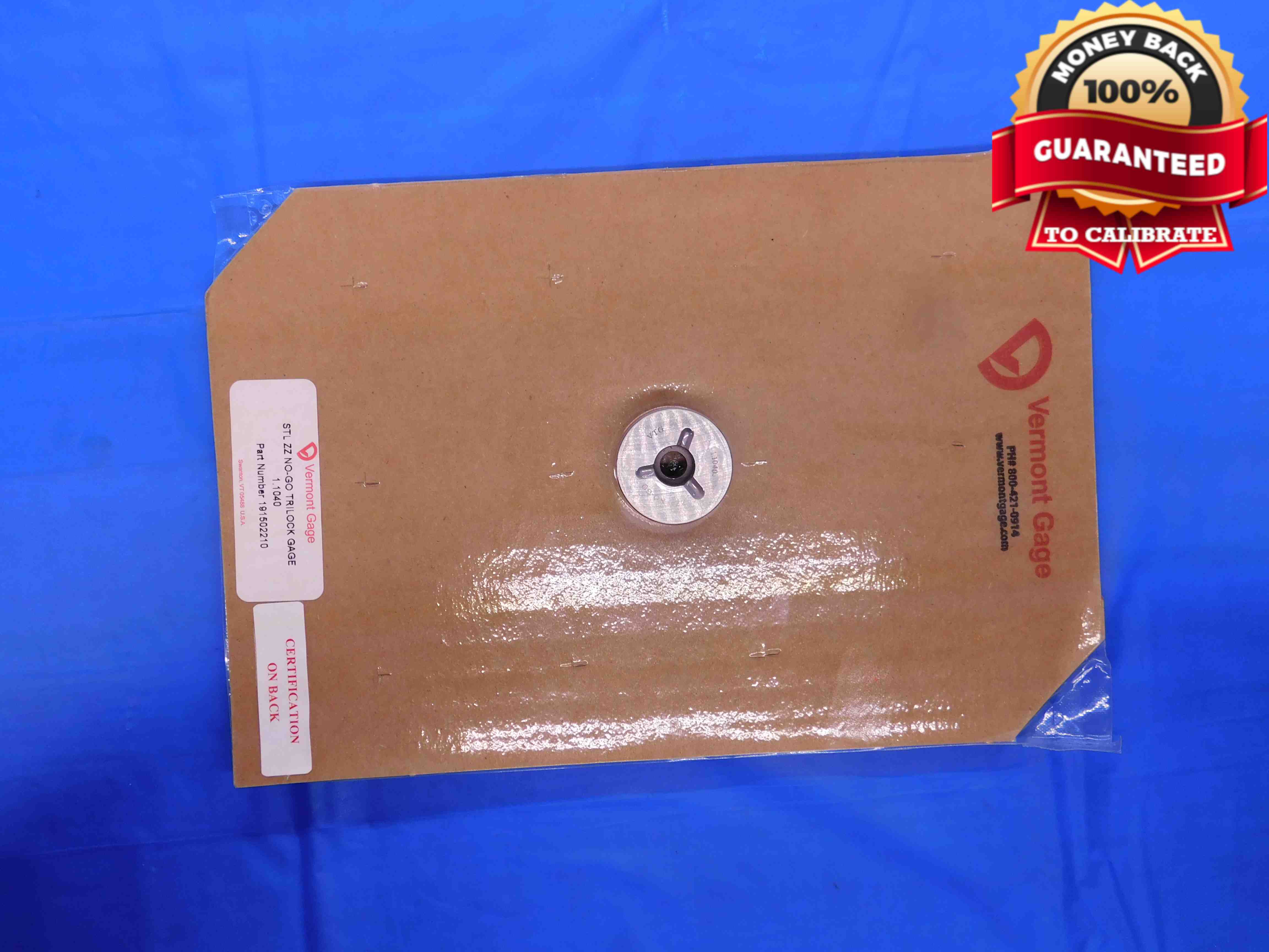 1.1040 CL ZZ PIN PLUG GAGE 1.0938 +.0102 1 3/32 28 mm 1.104