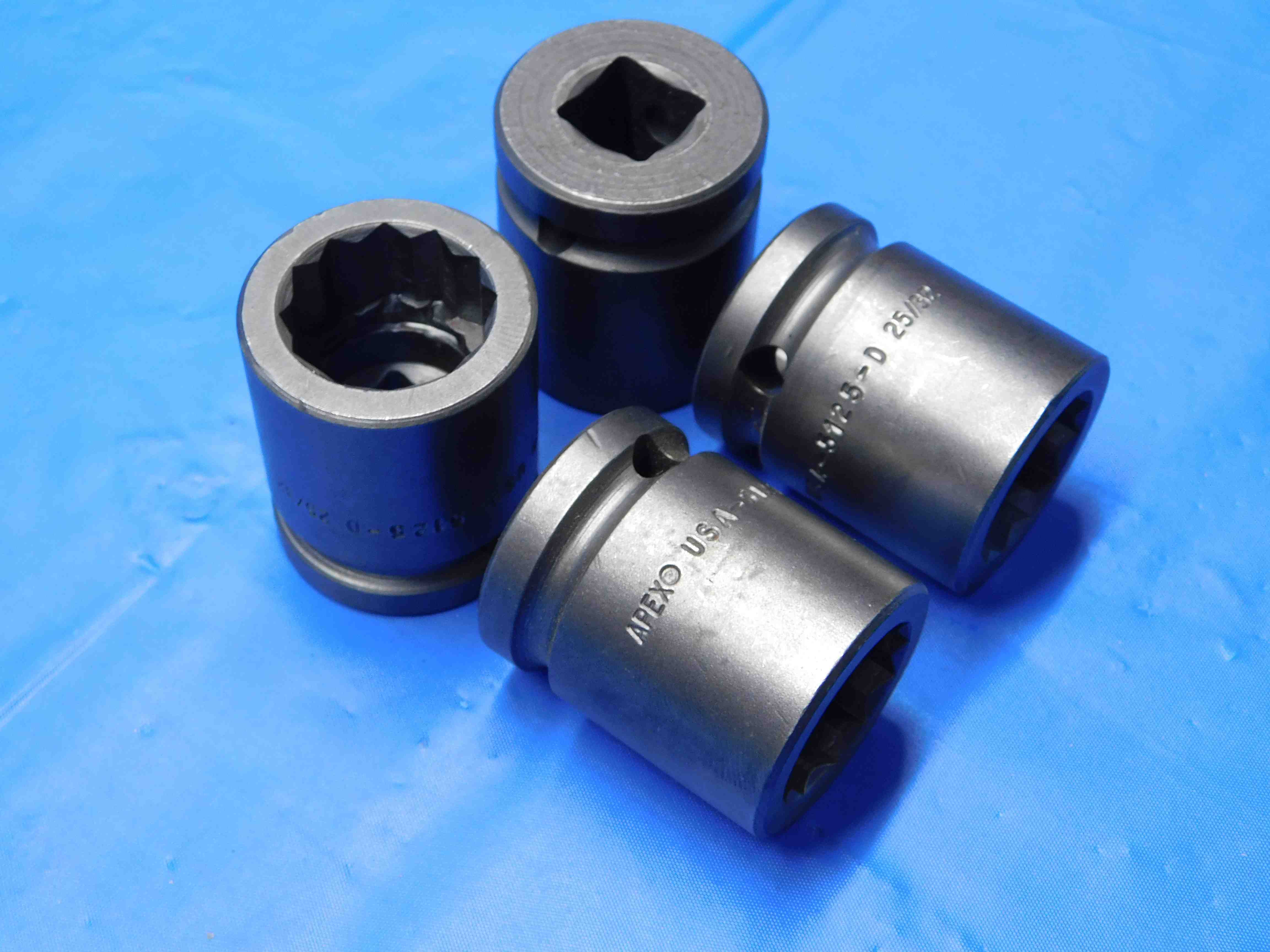 4pc APEX TOOL CO. 25/32 12 POINT STARTER SOCKET 1/2