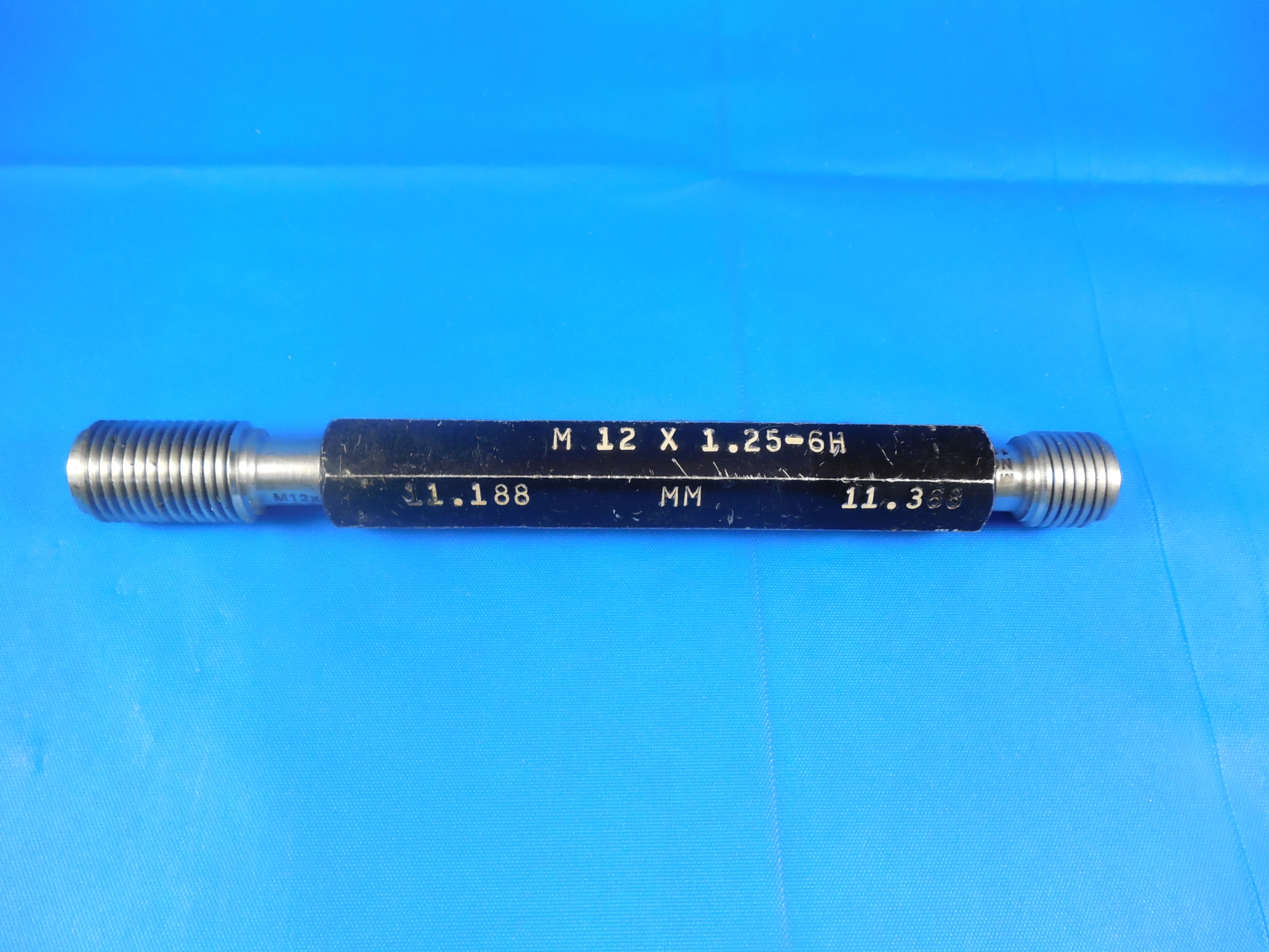 M12 1.25 6H METRIC THREAD PLUG GAGE 1.25 GO NO GO P.D.'S= 11.188 & 11.368 eBay