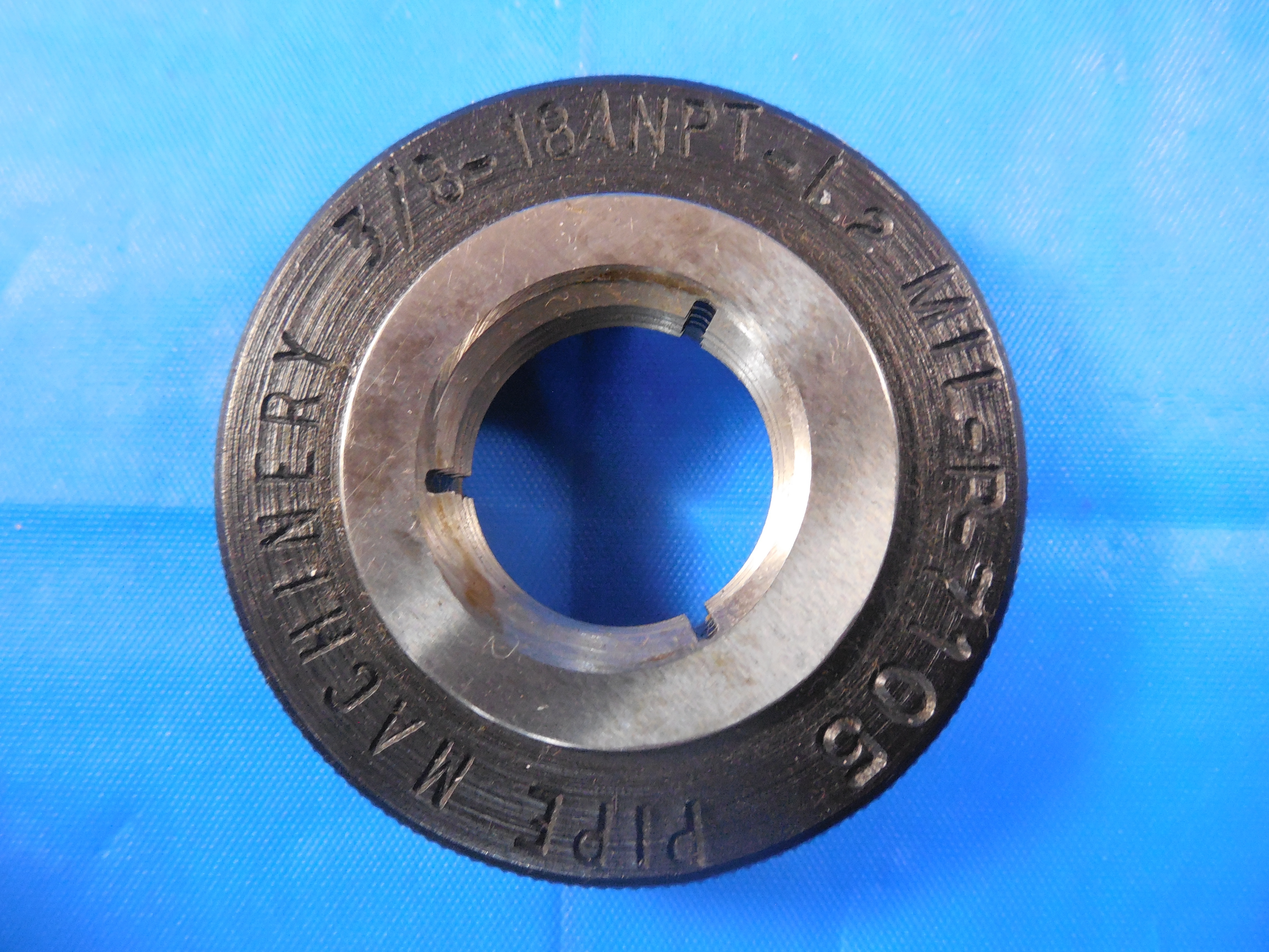 3/8 18 ANPT L2 PIPE THREAD RING GAGE .375 A.N.P.T. QUALITY CONTROL