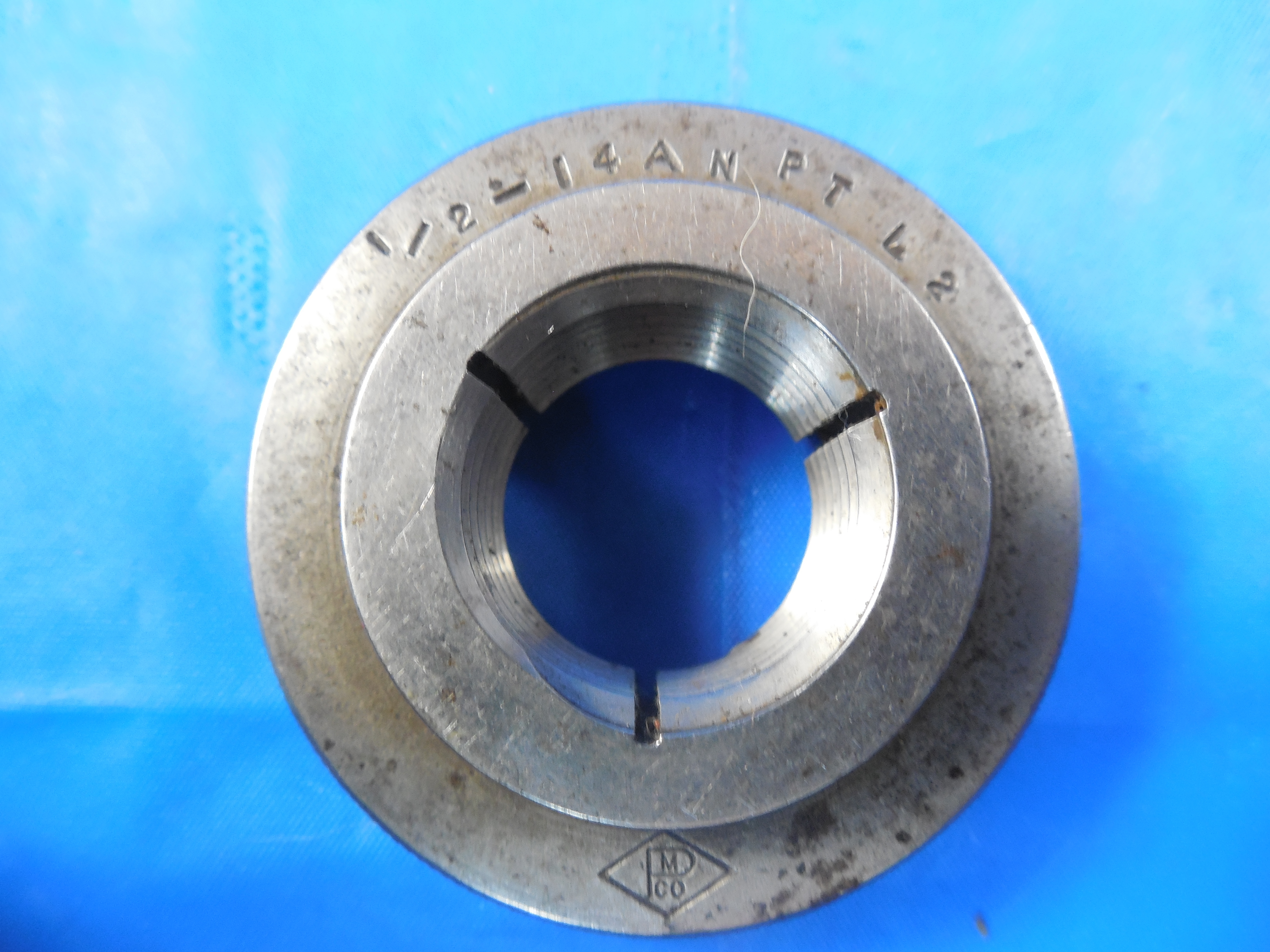 1/2 14 ANPT L2 PIPE THREAD RING GAGE .5 A.N.P.T. QUALITY CONTROL