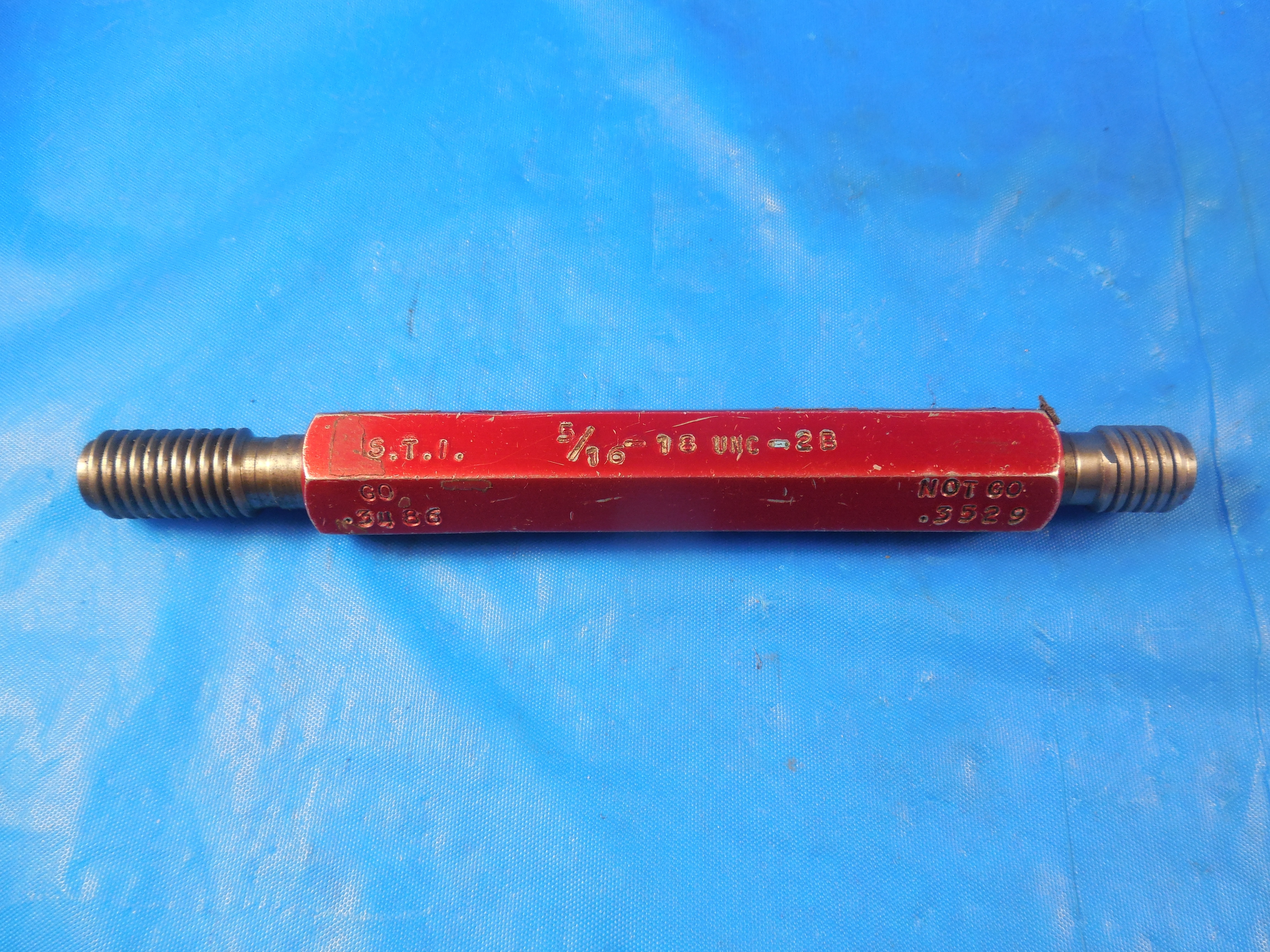 5/16 18 UNC 2B STI HELICOIL THREAD PLUG GAGE .3125 GO NO GO PD'S = .3486 & .3529 eBay