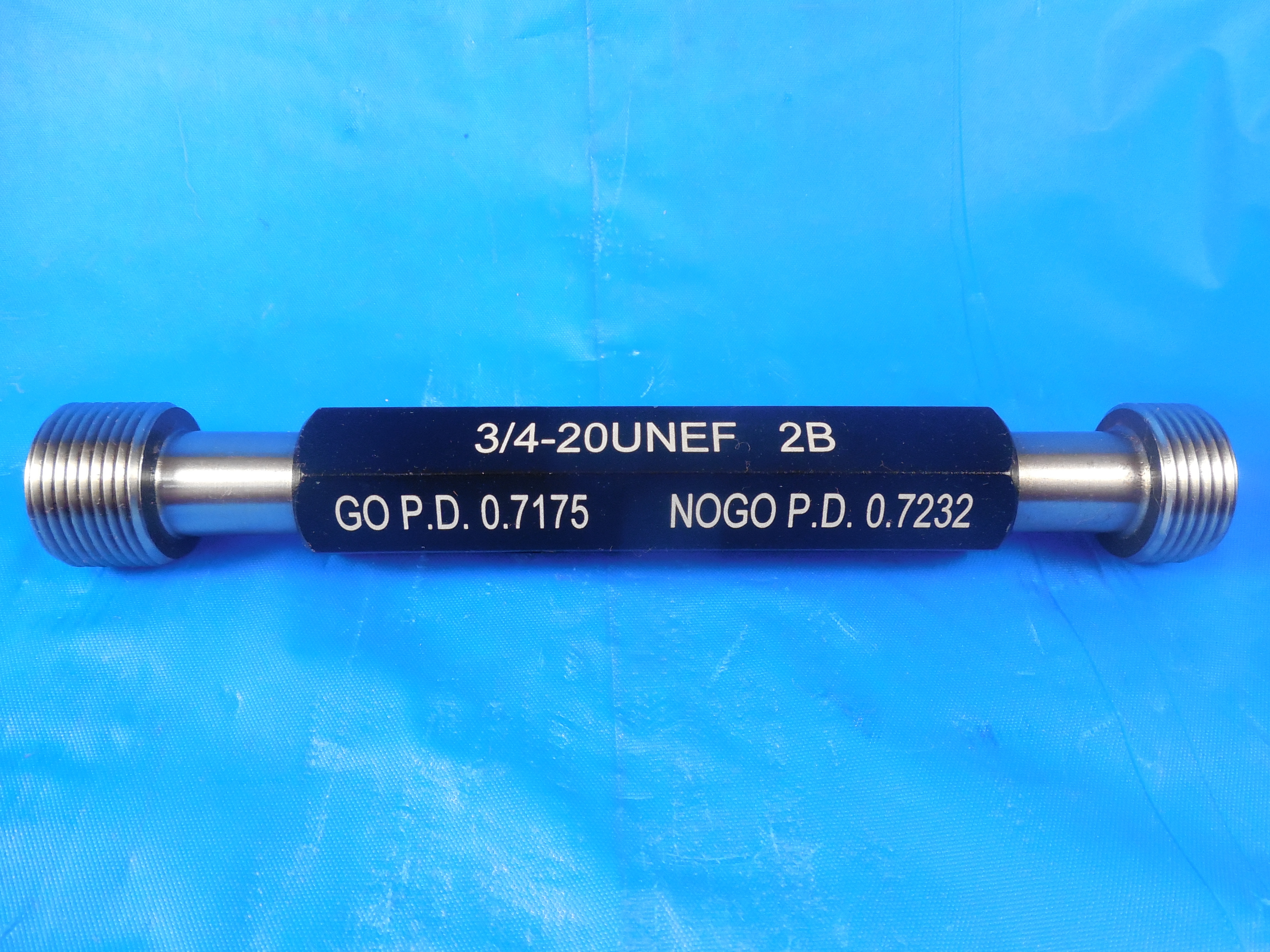 NEW 3 4 20 UNEF 2B THREAD PLUG GAGE 750 GO NO GO P D S 7175 