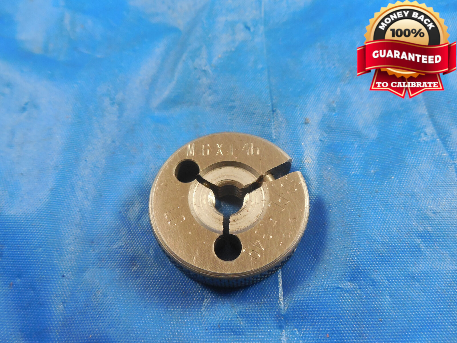 M6 X 1 4h METRIC THREAD RING GAGE 6.0 1.0 GO ONLY P.D. = 5.349 M6X1.0