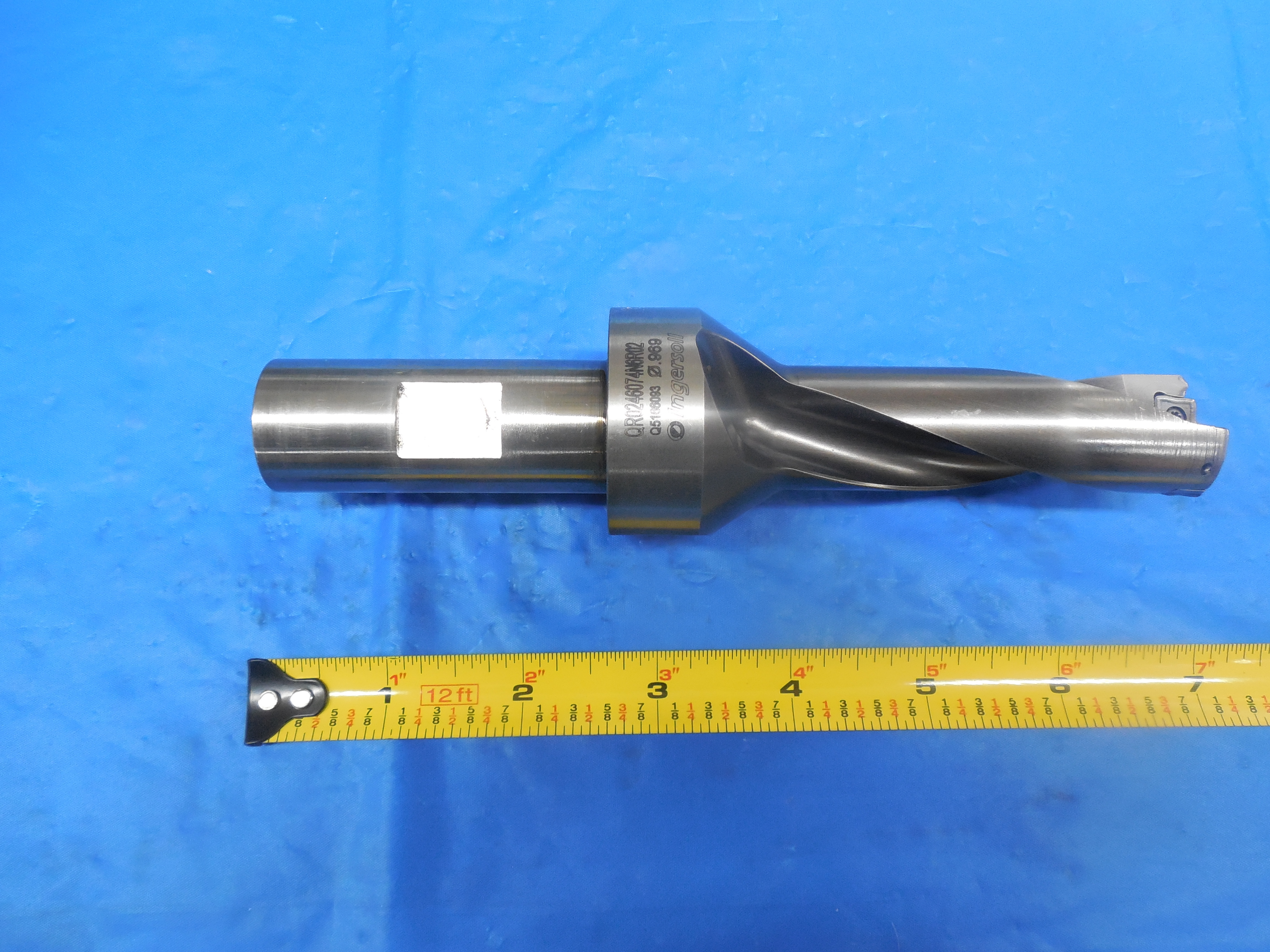 DAMAGED INGERSOLL QUAD TWIST INDEXABLE DRILL 1" SHANK COOLANT THRU 1.00