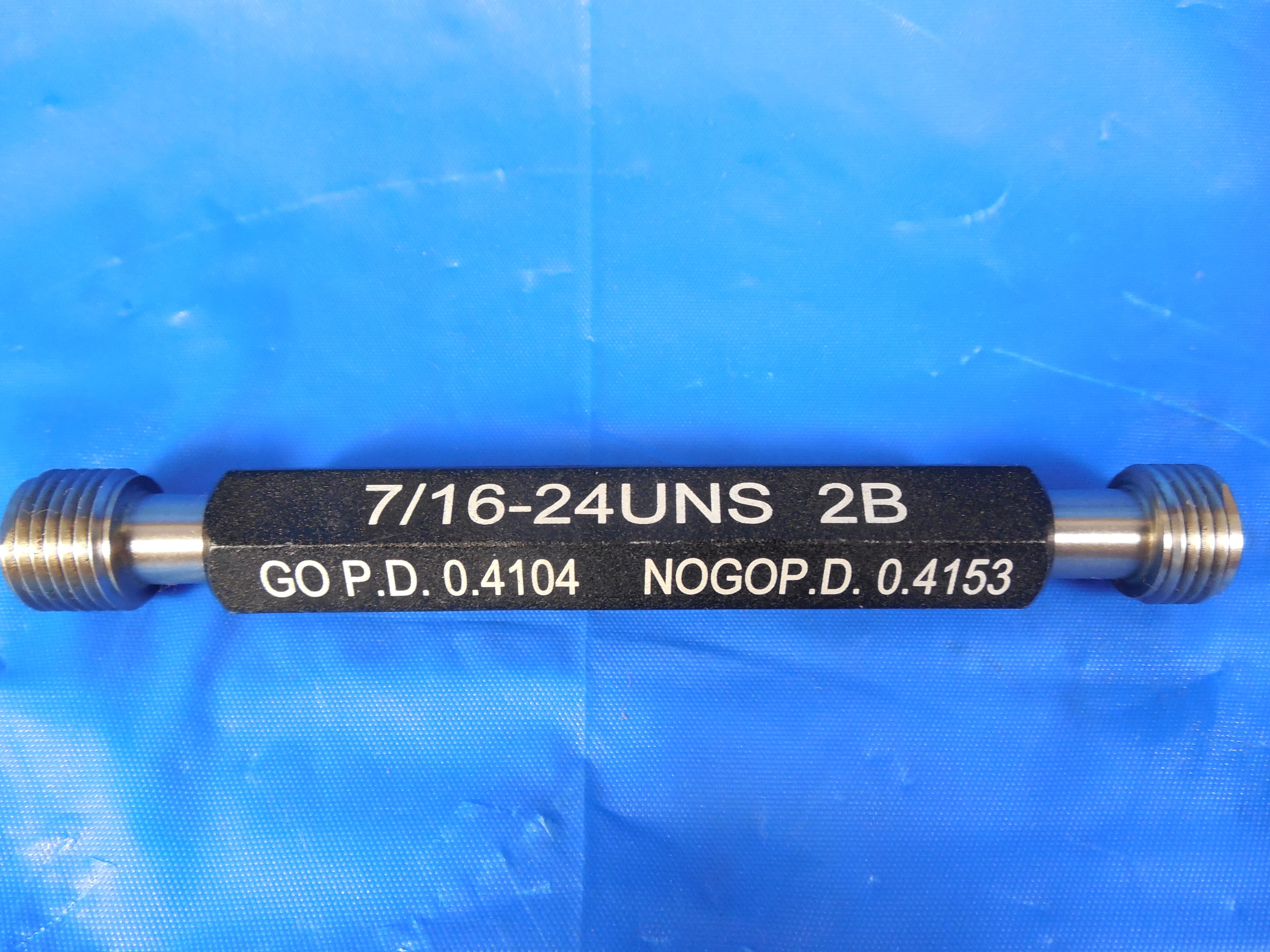 new-7-16-24-uns-2b-thread-plug-gage-4375-go-no-go-p-d-s-4104