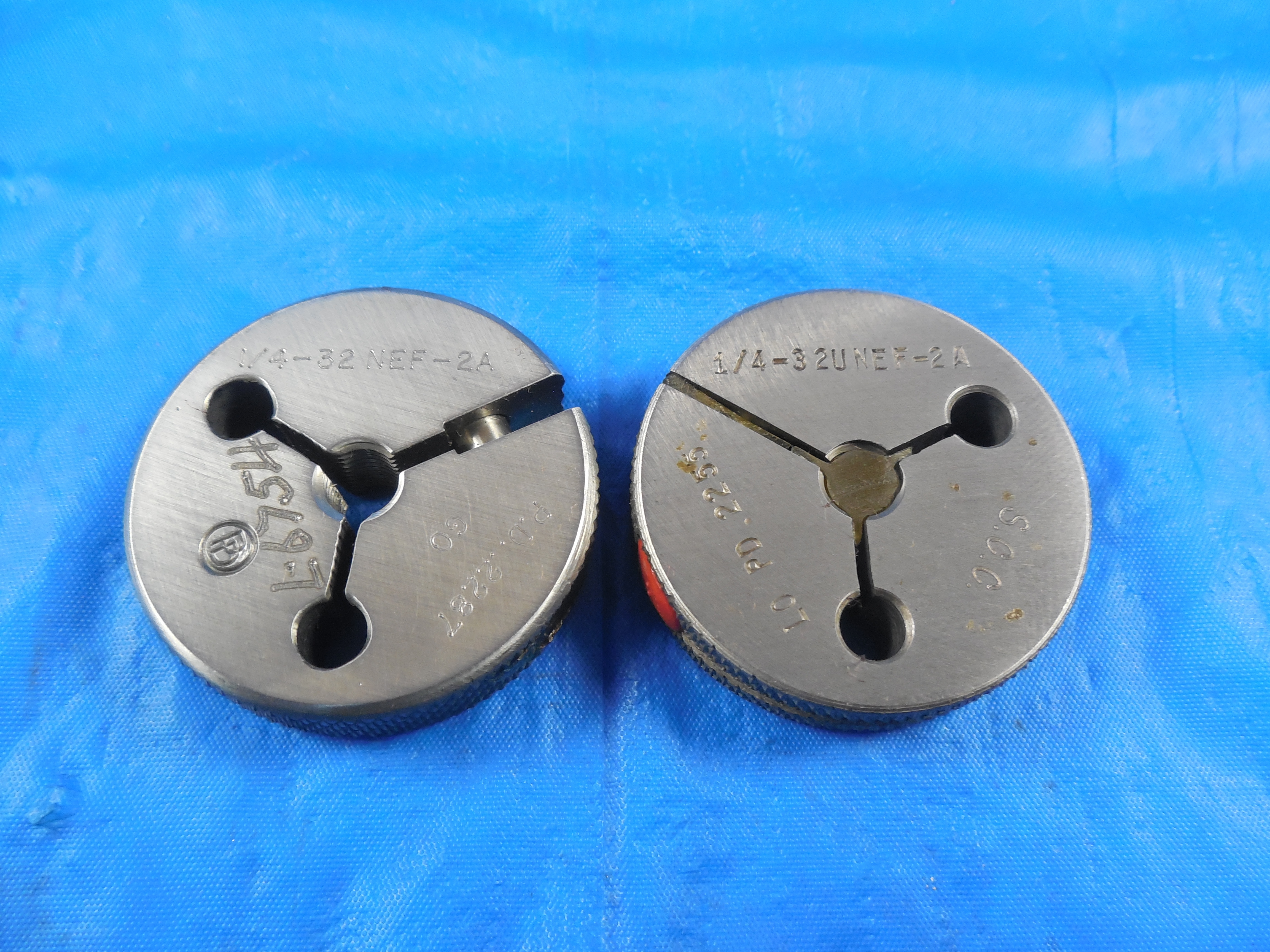 1-4-32-unef-2a-thread-ring-gages-25-go-no-go-p-d-s-2287-2255