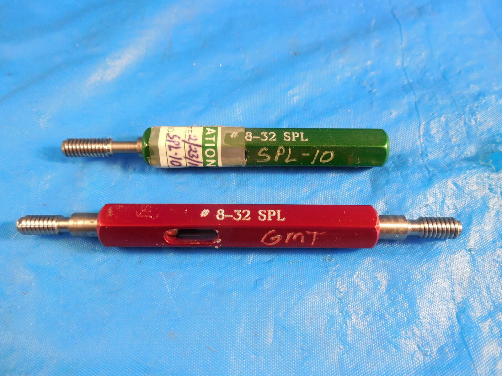 8 32 SPIRALOCK THREAD PLUG GAGES 832 GO NO GO PDS = 49510 & 49512 HI