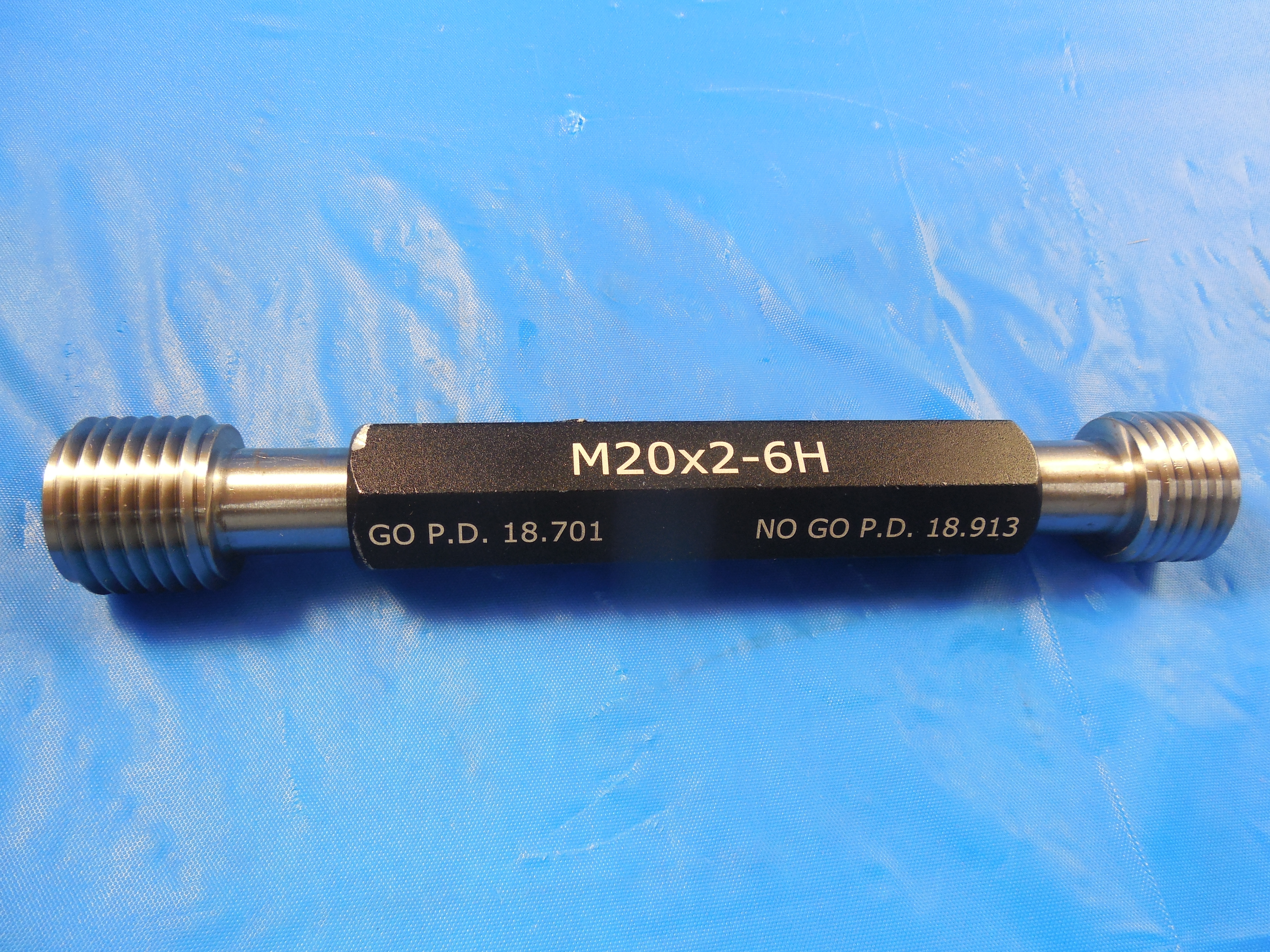 NEW M20 X 2.0 6H METRIC THREAD PLUG GAGE 20.0 2 GO NO GO PD'S = 18.701