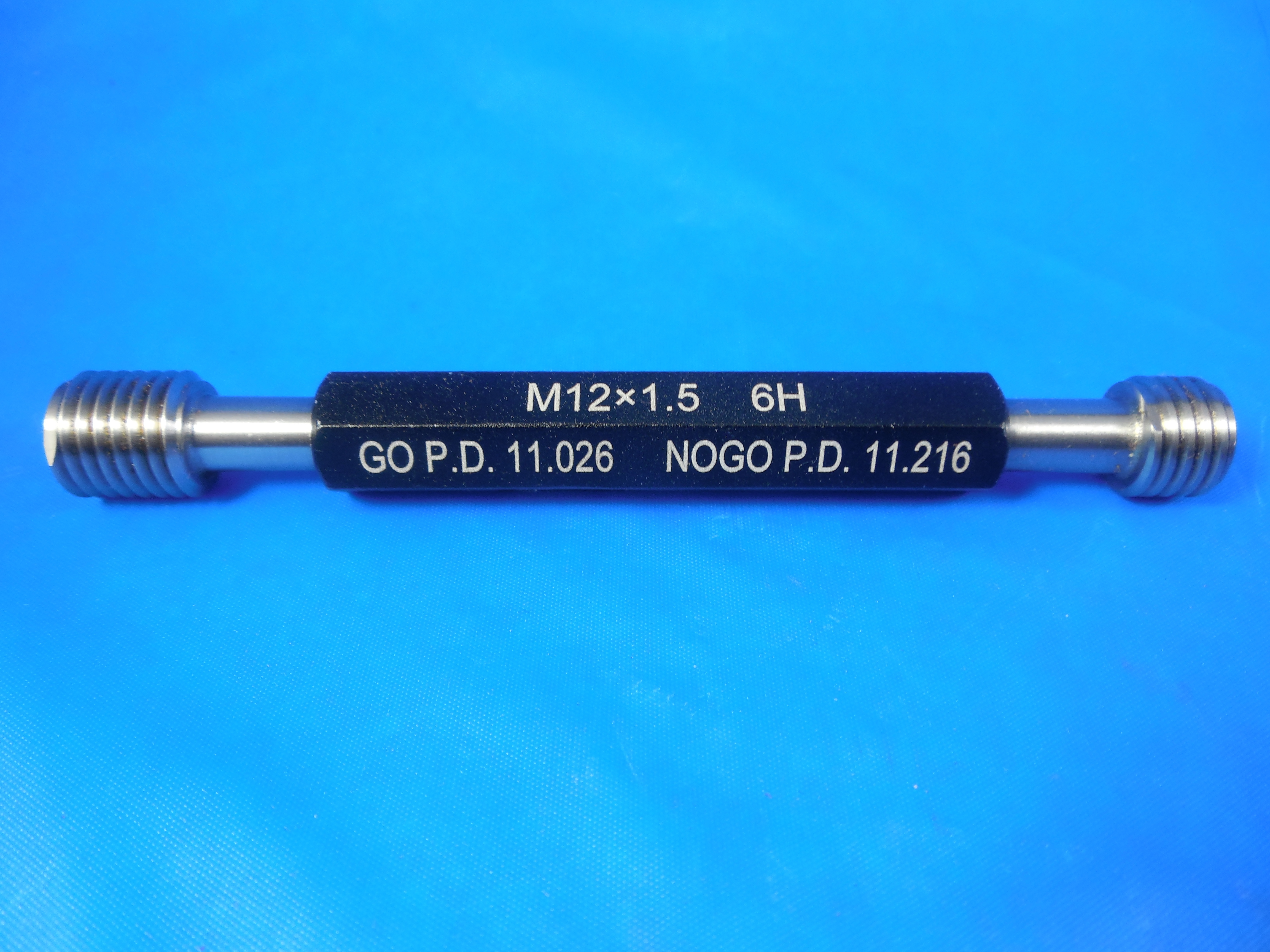 NEW M12 X 1.5 6H METRIC THREAD PLUG GAGE 12.0 1.50 GO NO GO PD'S 11.026