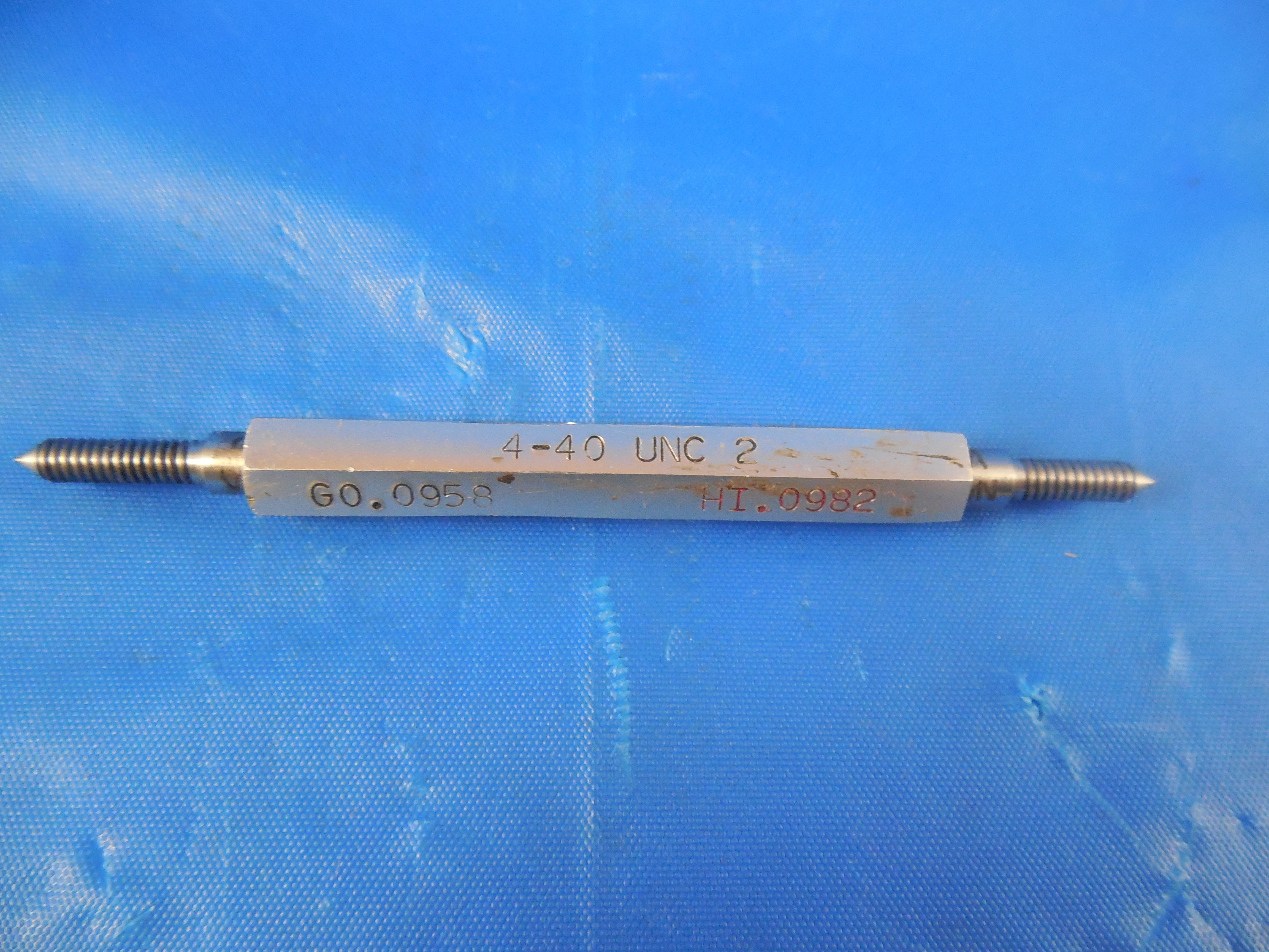 4 40 UNC 2 THREAD PLUG GAGE #4 GO NO GO P.D.'S =.0958 & .0982 | eBay