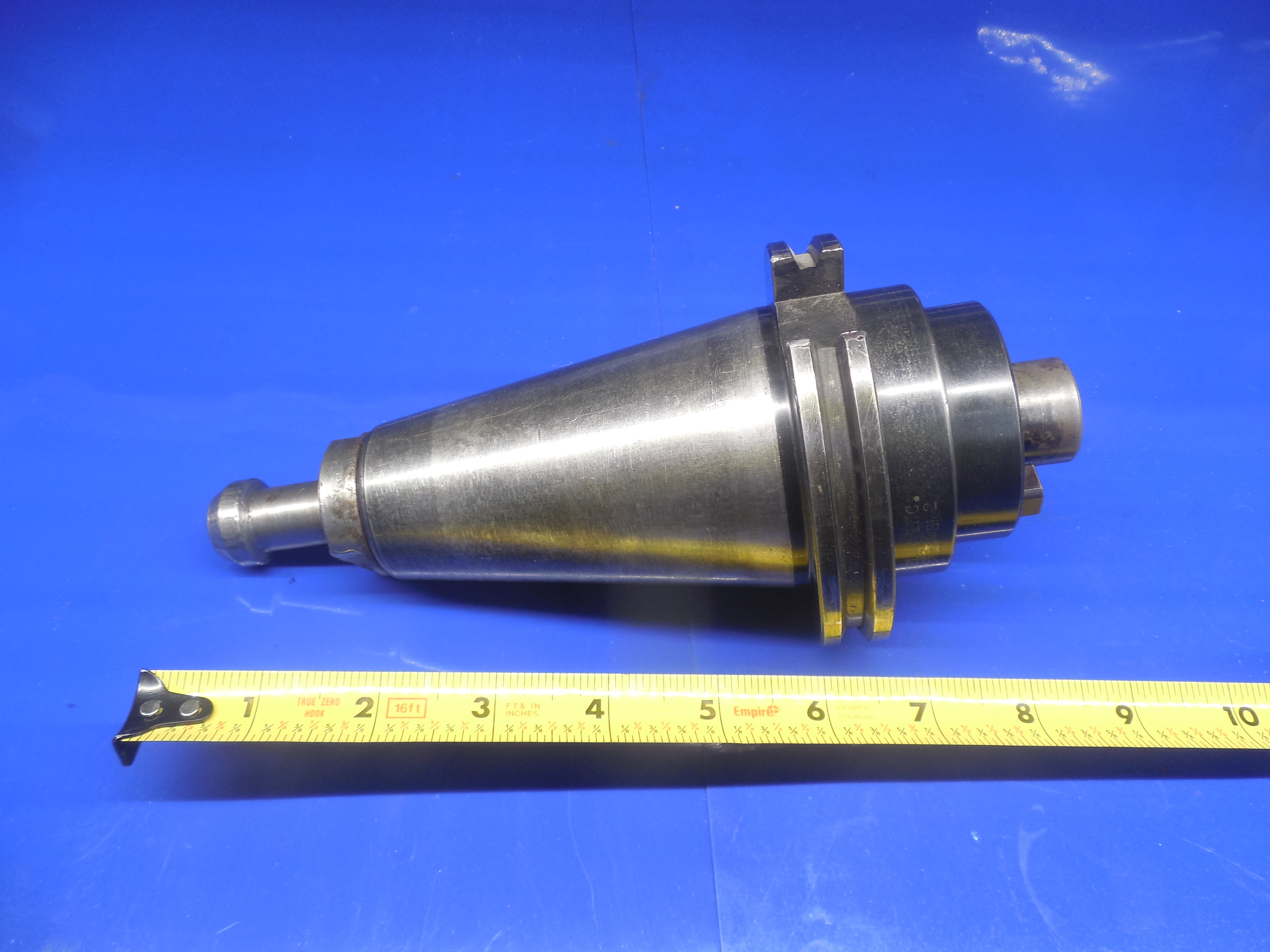 PARLEC CAT 50 TOOL HOLDER 1'' PILOT WITH 3/8'' KEYS MISSING SCREW CNC