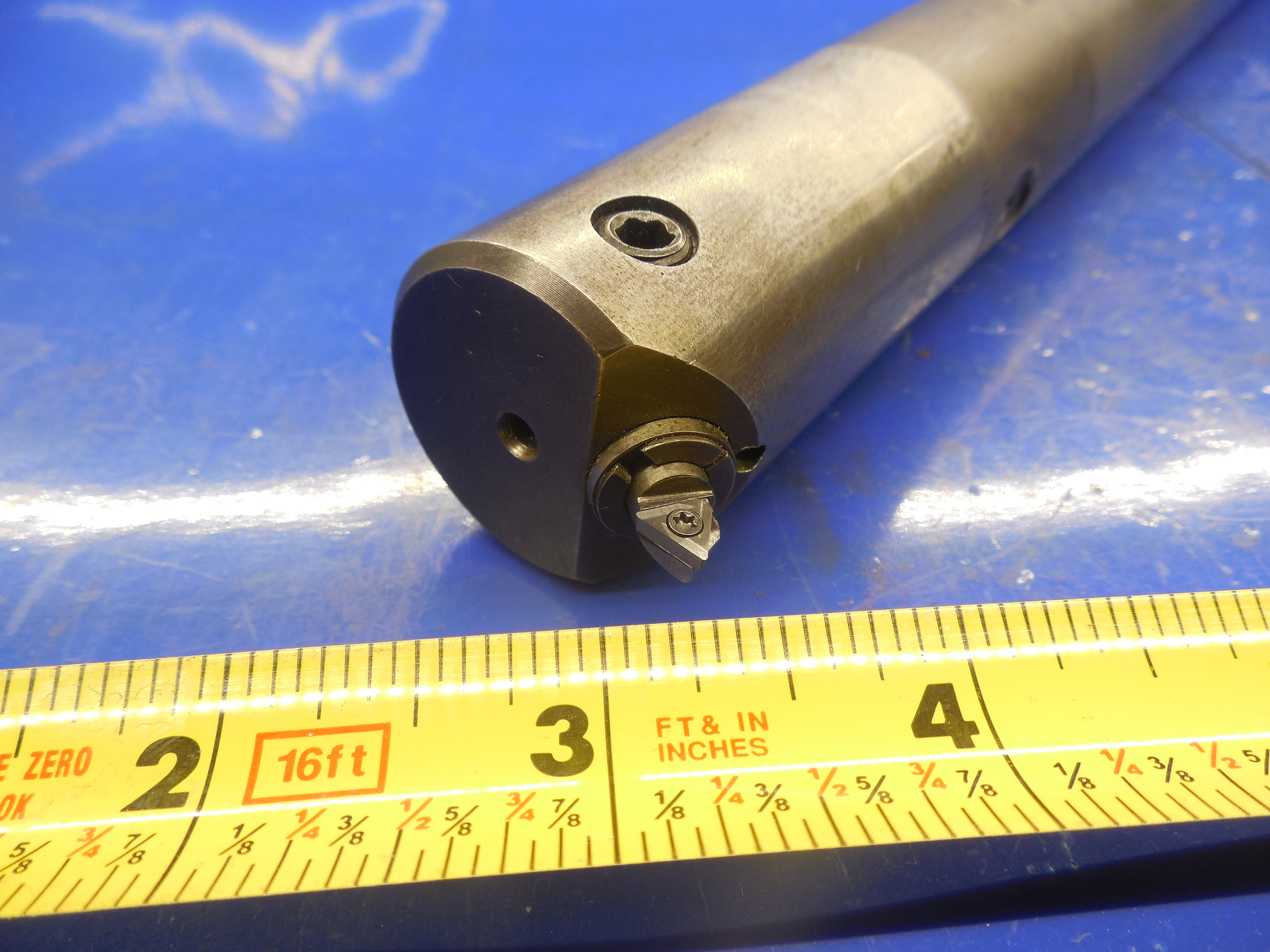 KENNAMETAL 1 1/4" CARBIDE BORING BAR EXTENSION W/ KOMET ABS 32 FZ 123