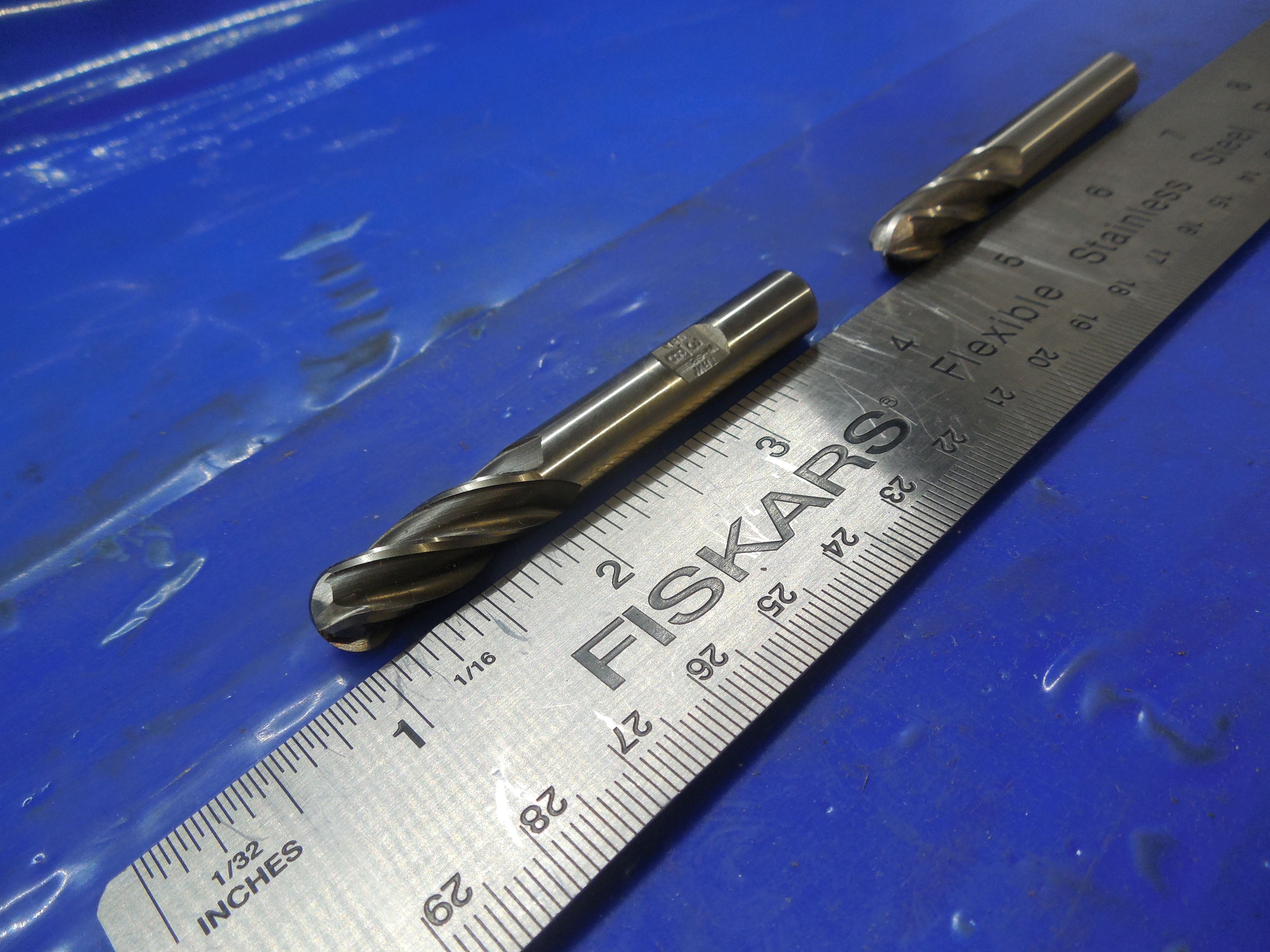 NEW 2 PCS PUTNAM HSS 3/8 DIA. 4 FLUTE BALL NOSE END MILL 1" L.O.C .375 1.0 USA eBay