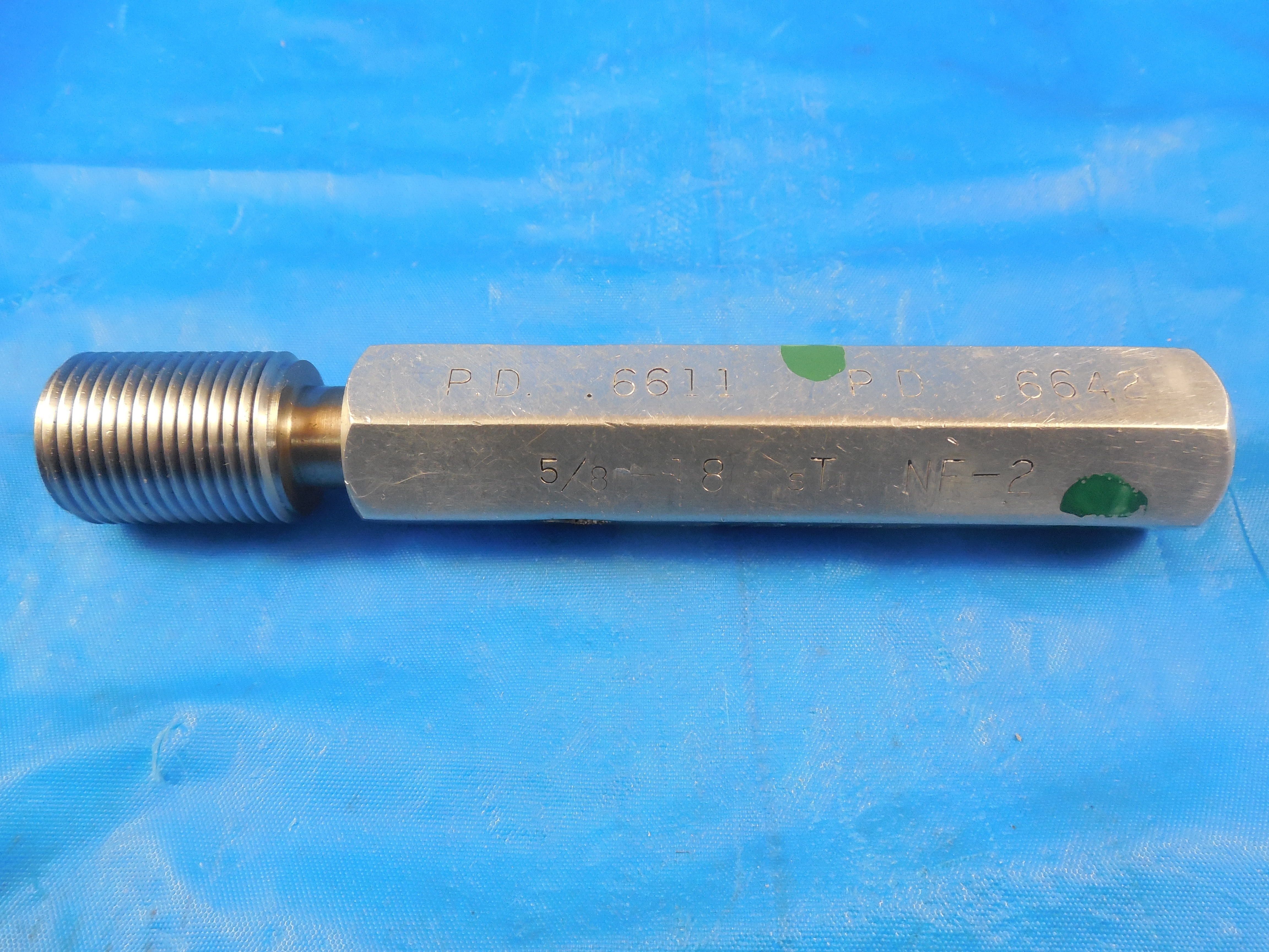 5/8 18 NF 2 STI HELICOIL THREAD PLUG GAGE .625 GO ONLY P.D.= .6611