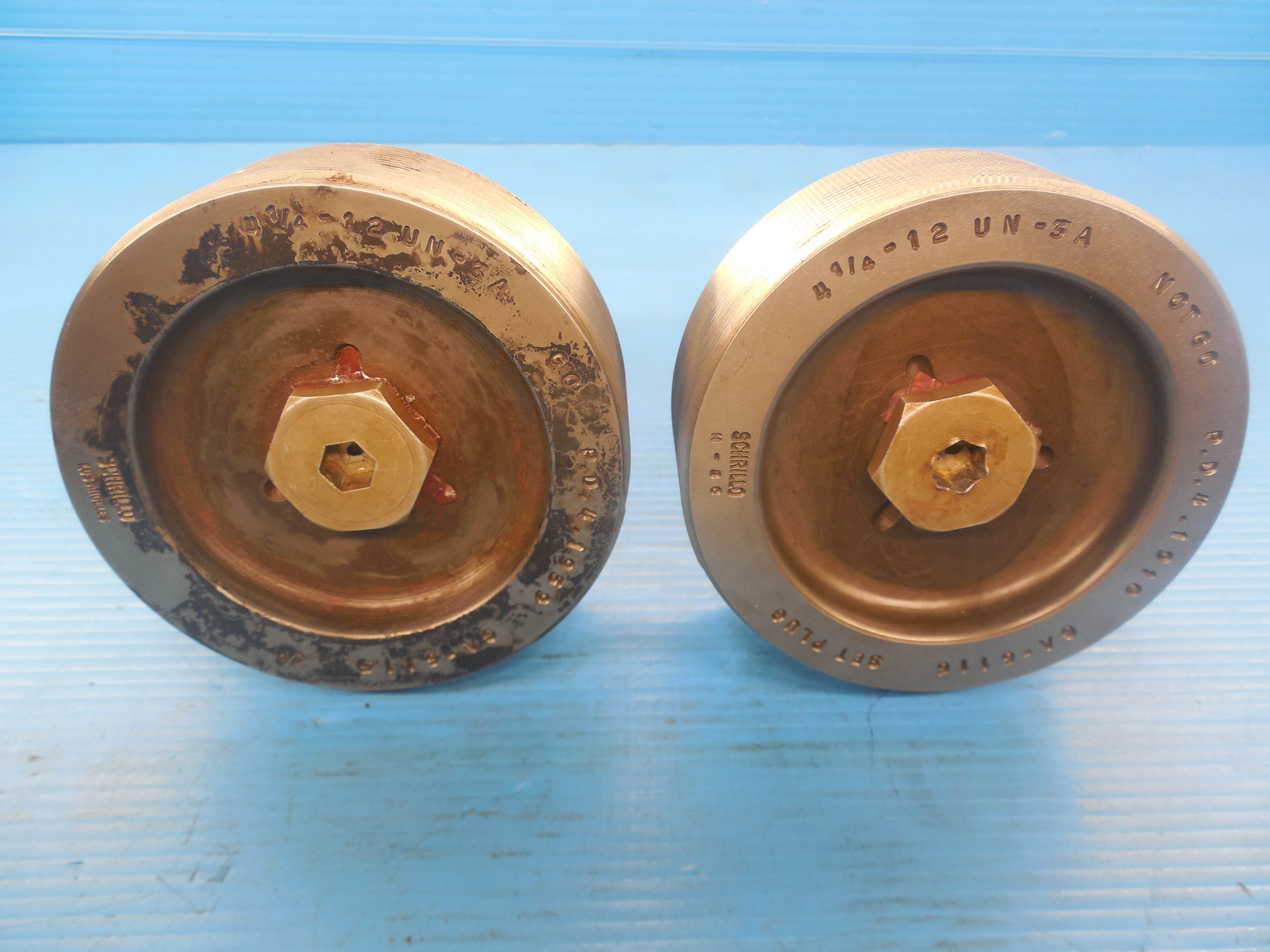 4 1 4 12 Un 3a Set Thread Plug Gage 4 25 Go No Go P D S 4 1959 4 1910 Tool Ebay