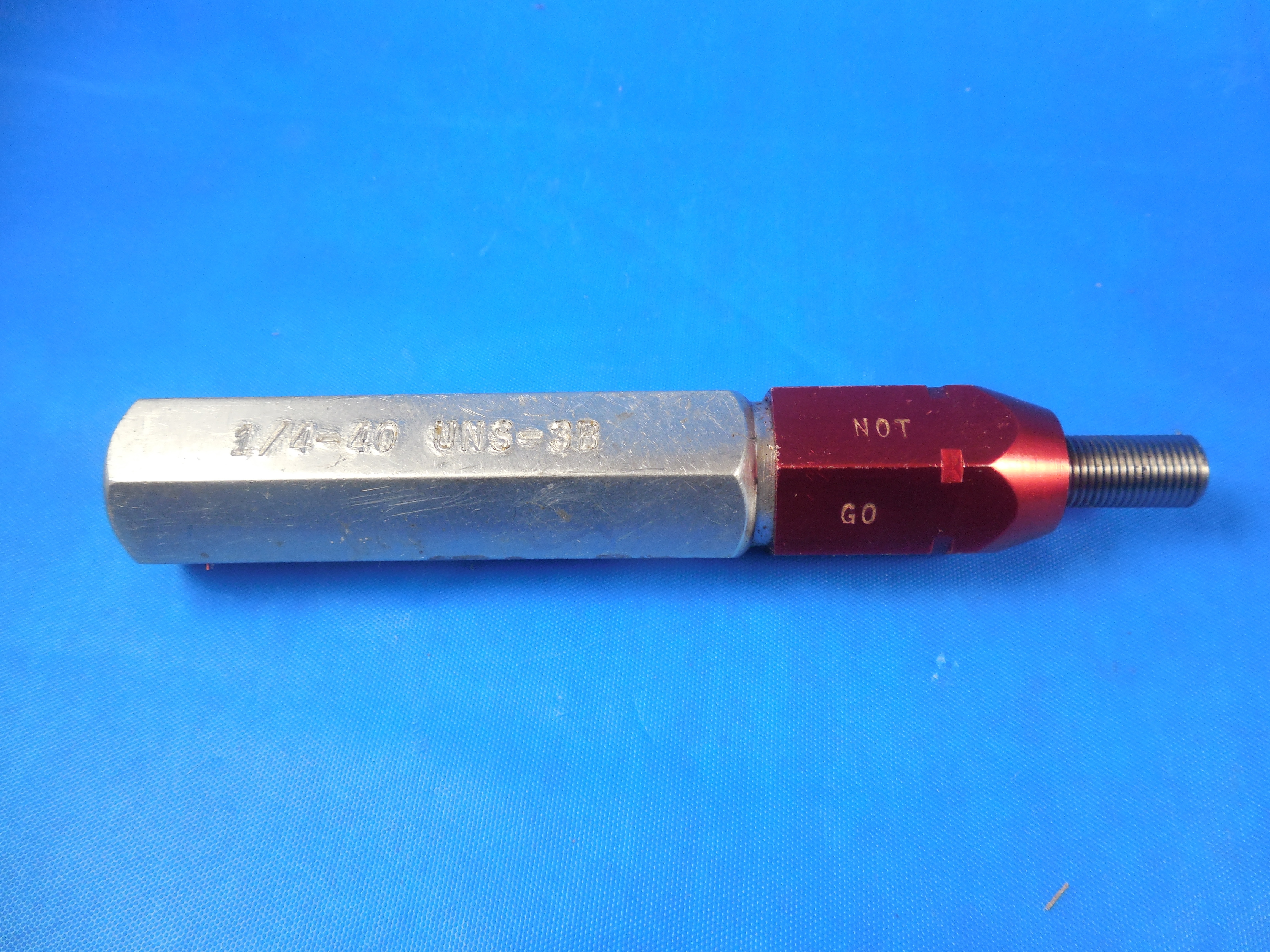 1//4 36 UNS SPECIAL THREAD PLUG GAGE .25 GO ONLY P.D = .2330 QUALITY 1//4-36 SPL.