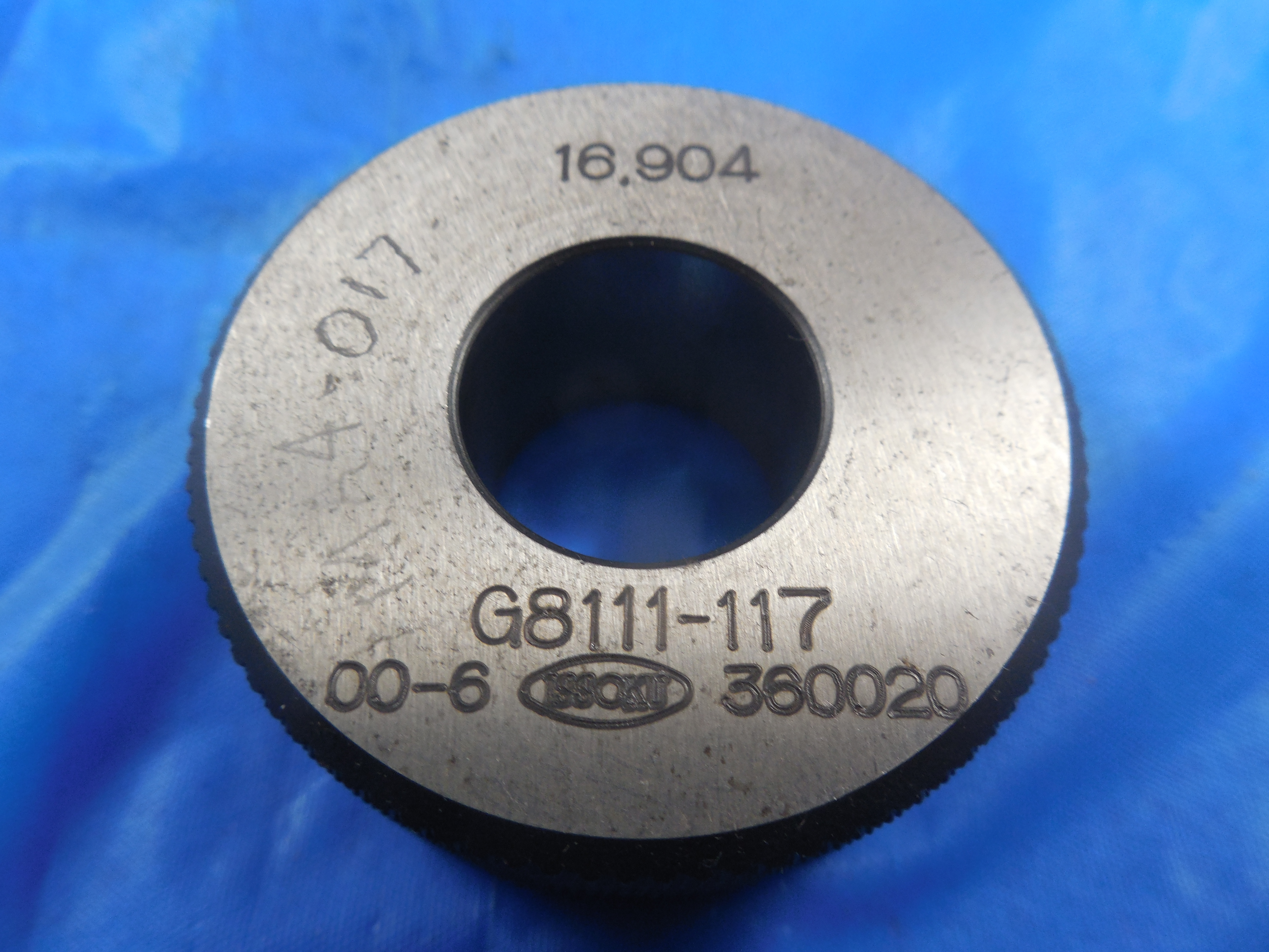 16.904 MM METRIC SMOOTH PLAIN BORE RING GAGE 17 .096 UNDERSIZE 11/16