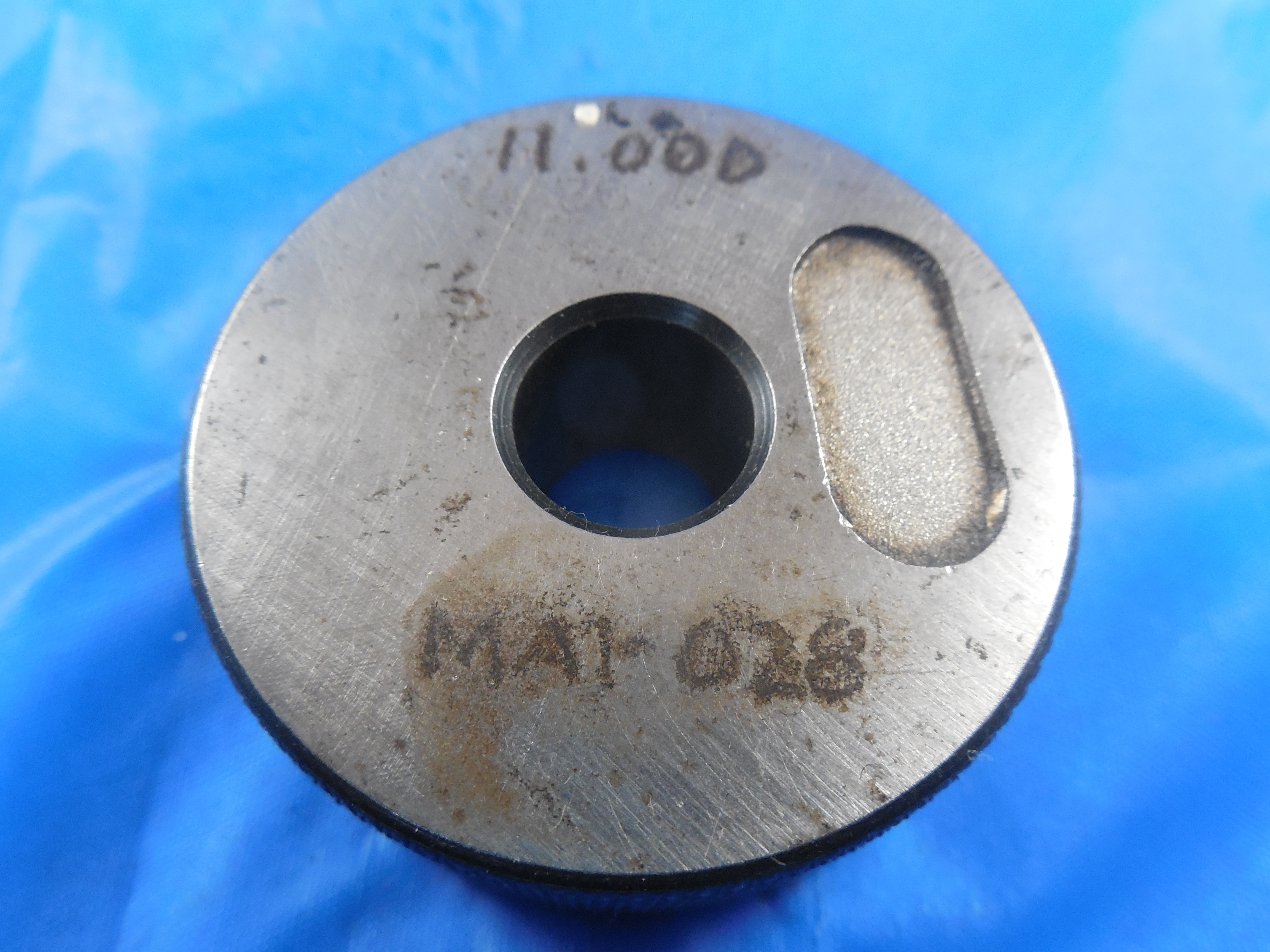11.000 MM METRIC SMOOTH PLAIN BORE RING GAGE ONSIZE 7/16 QUALITY