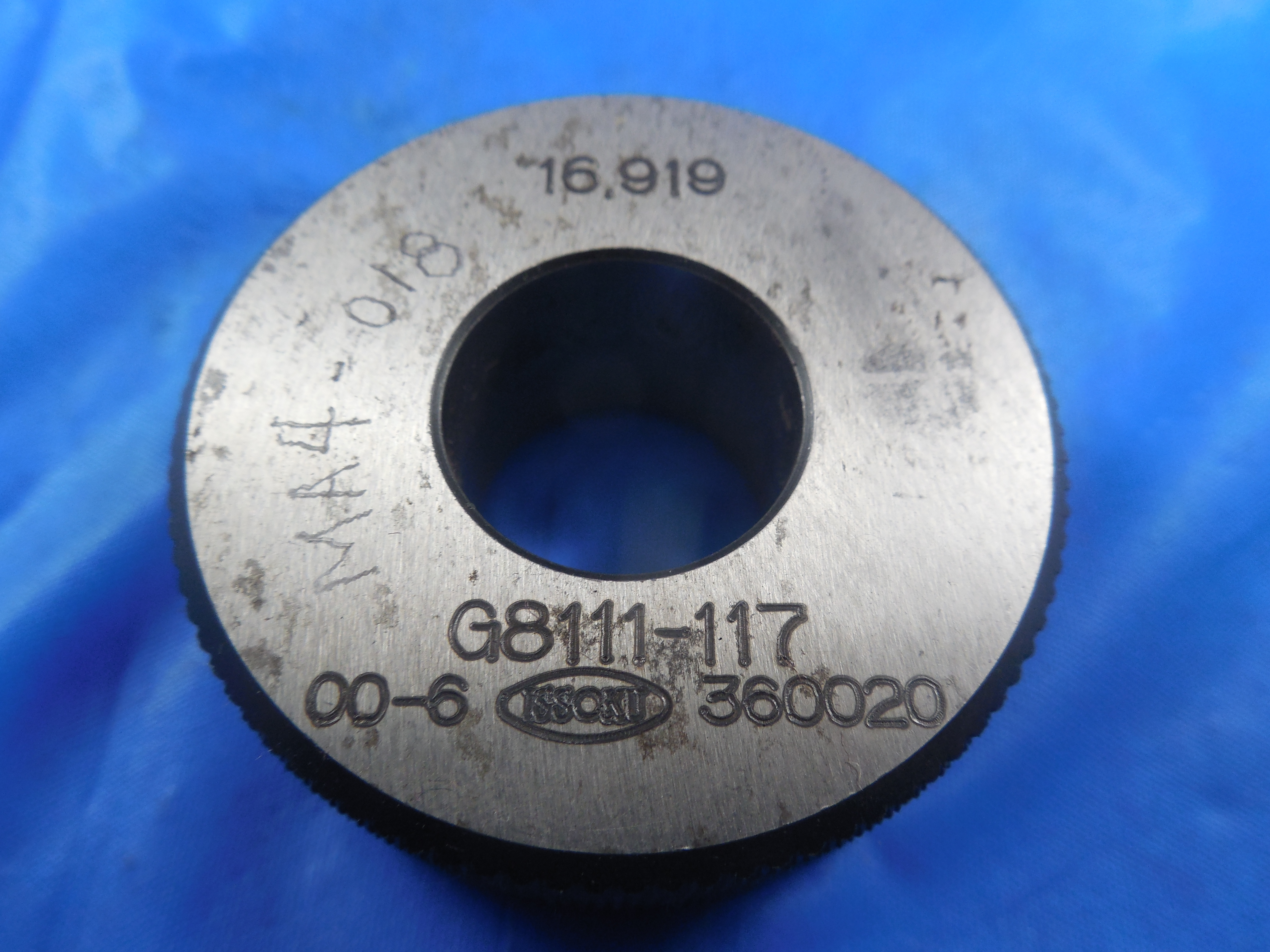 16.919 MM METRIC SMOOTH PLAIN BORE RING GAGE 17 .081 UNDERSIZE 11/16