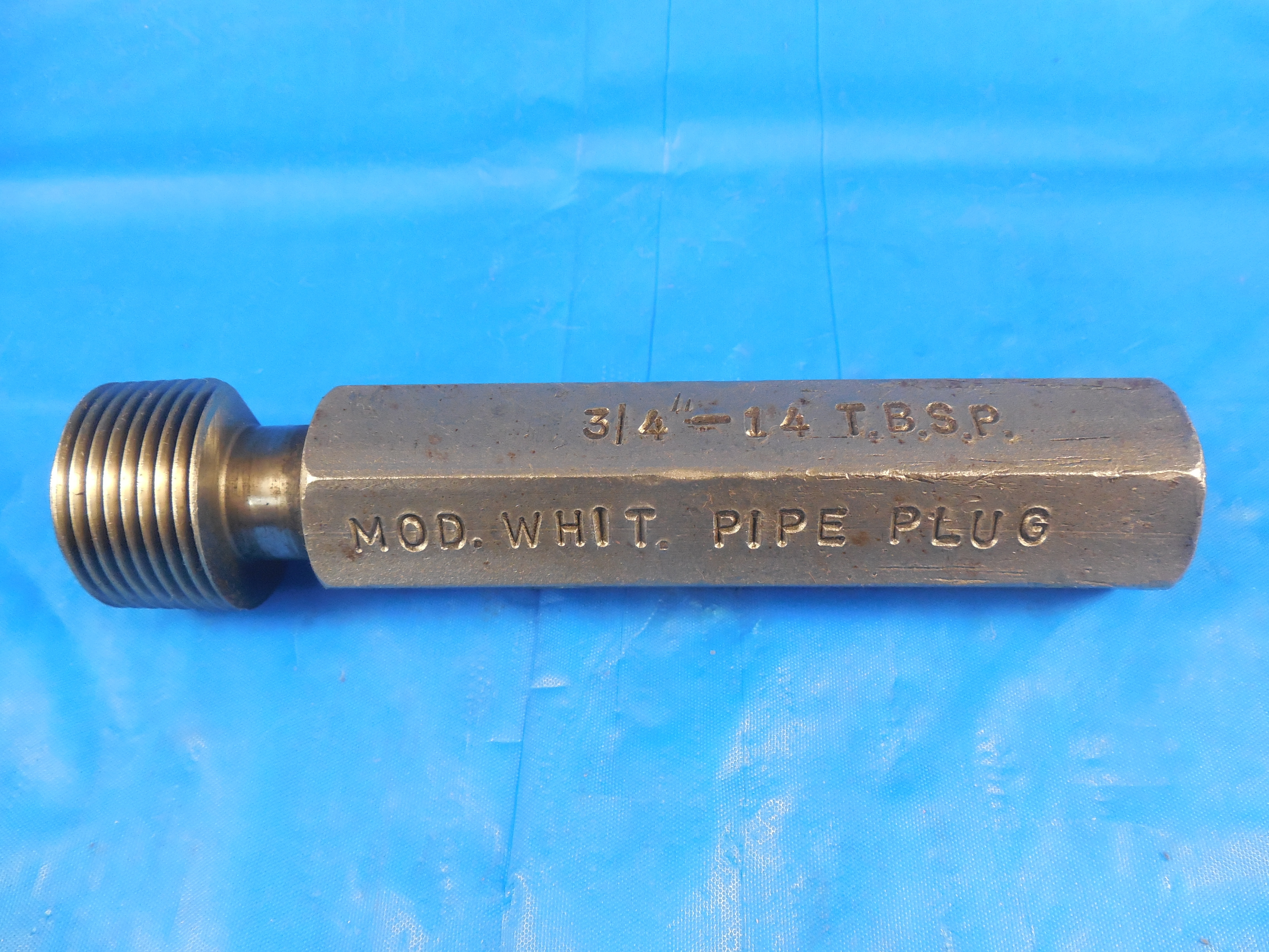 3/4 14 TBSP L1 MODIFIED WHITWORTH PIPE THREAD PLUG GAGE .75 T.B.S.P. L