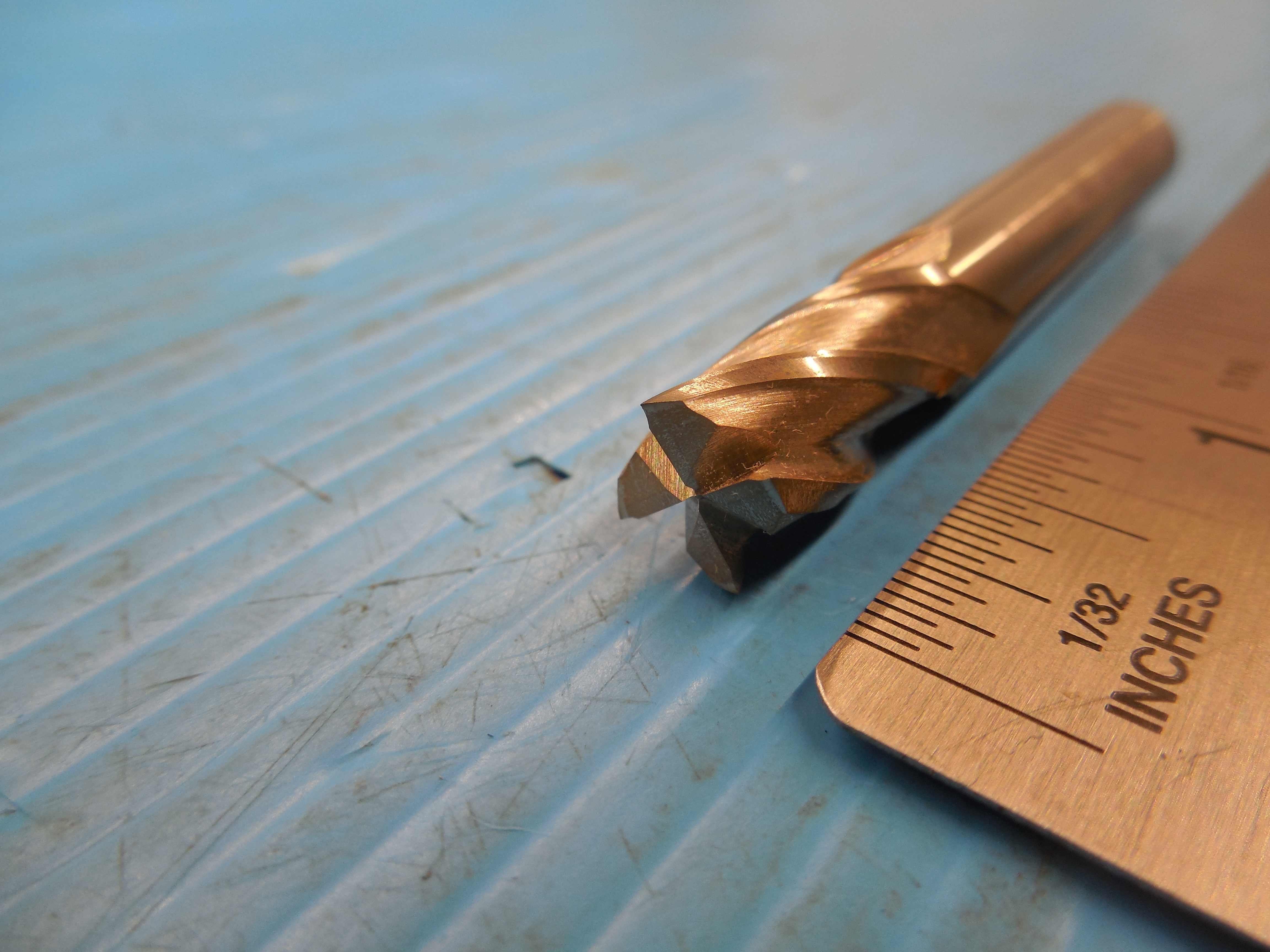 4 Flute 23//64 x 1 x 2-1//2 SQ End Mill Solid Carbide