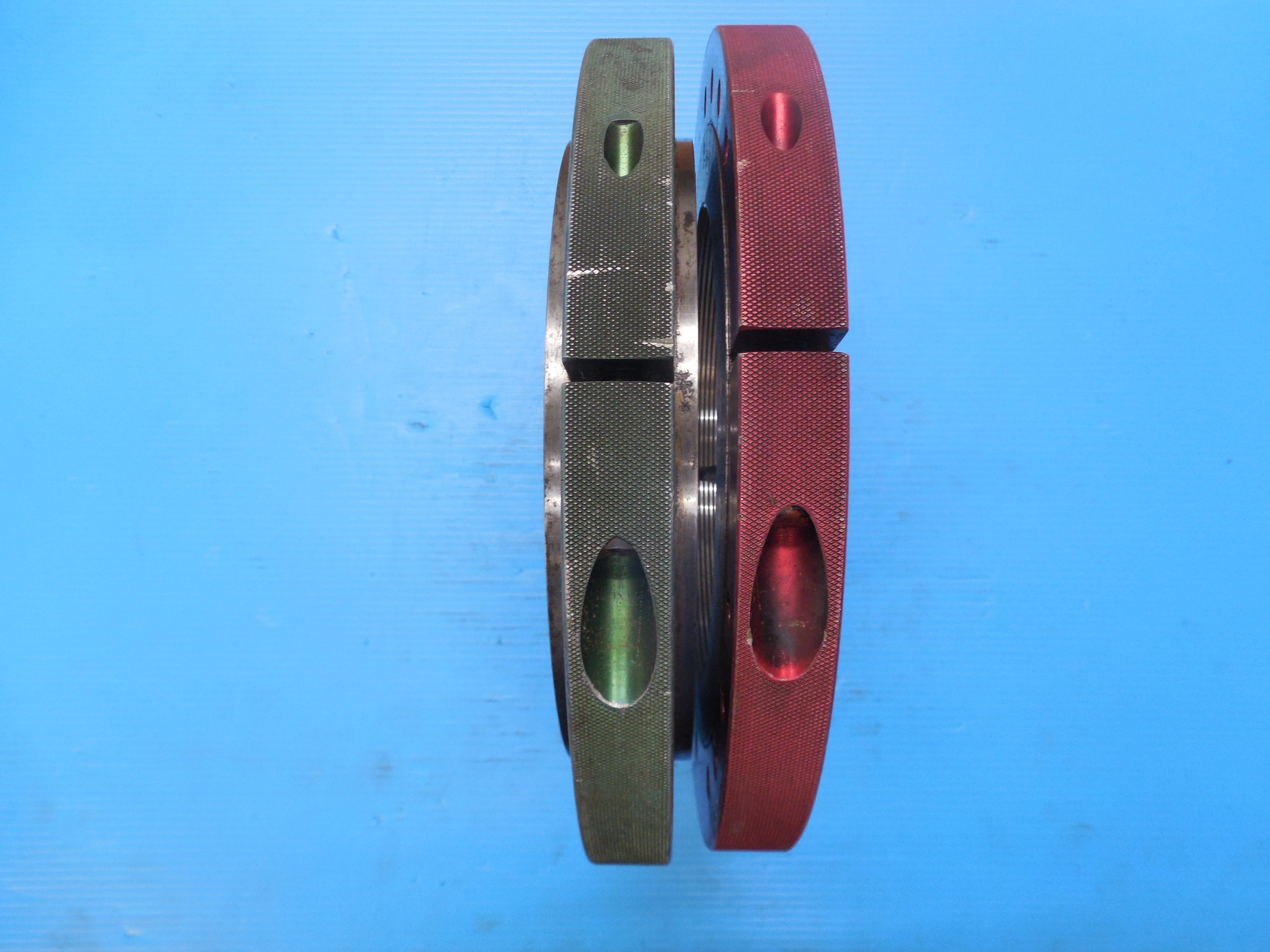 6 5/8 12 UNF 2A THREAD RING GAGES 6.625 GO NO GO P.D.'S = 6.5688 & 6.5618 TOOL