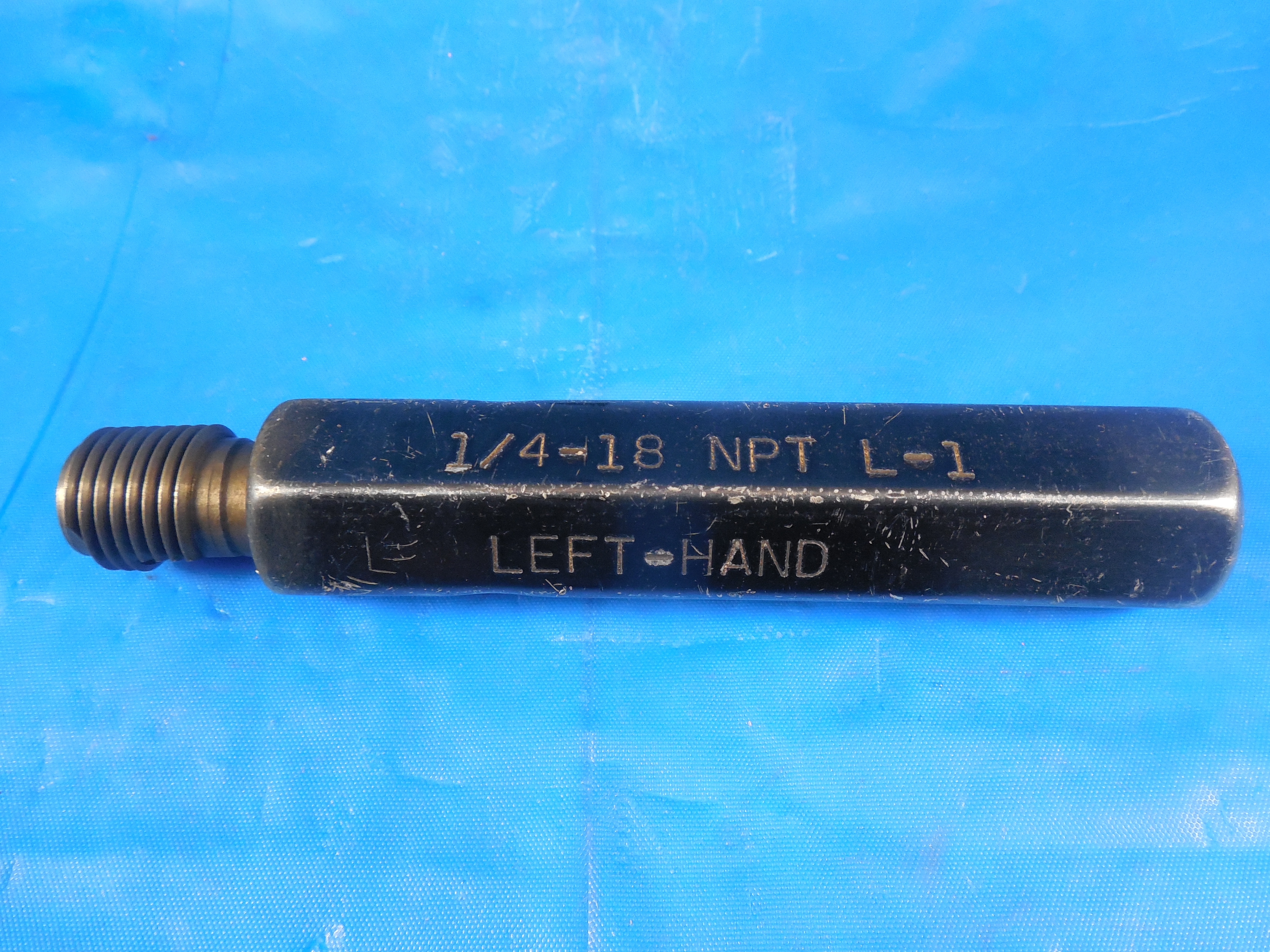 1/4 18 NPT L1 LEFT HAND PIPE THREAD PLUG GAGE .25 N.P.T. L1 QUALITY