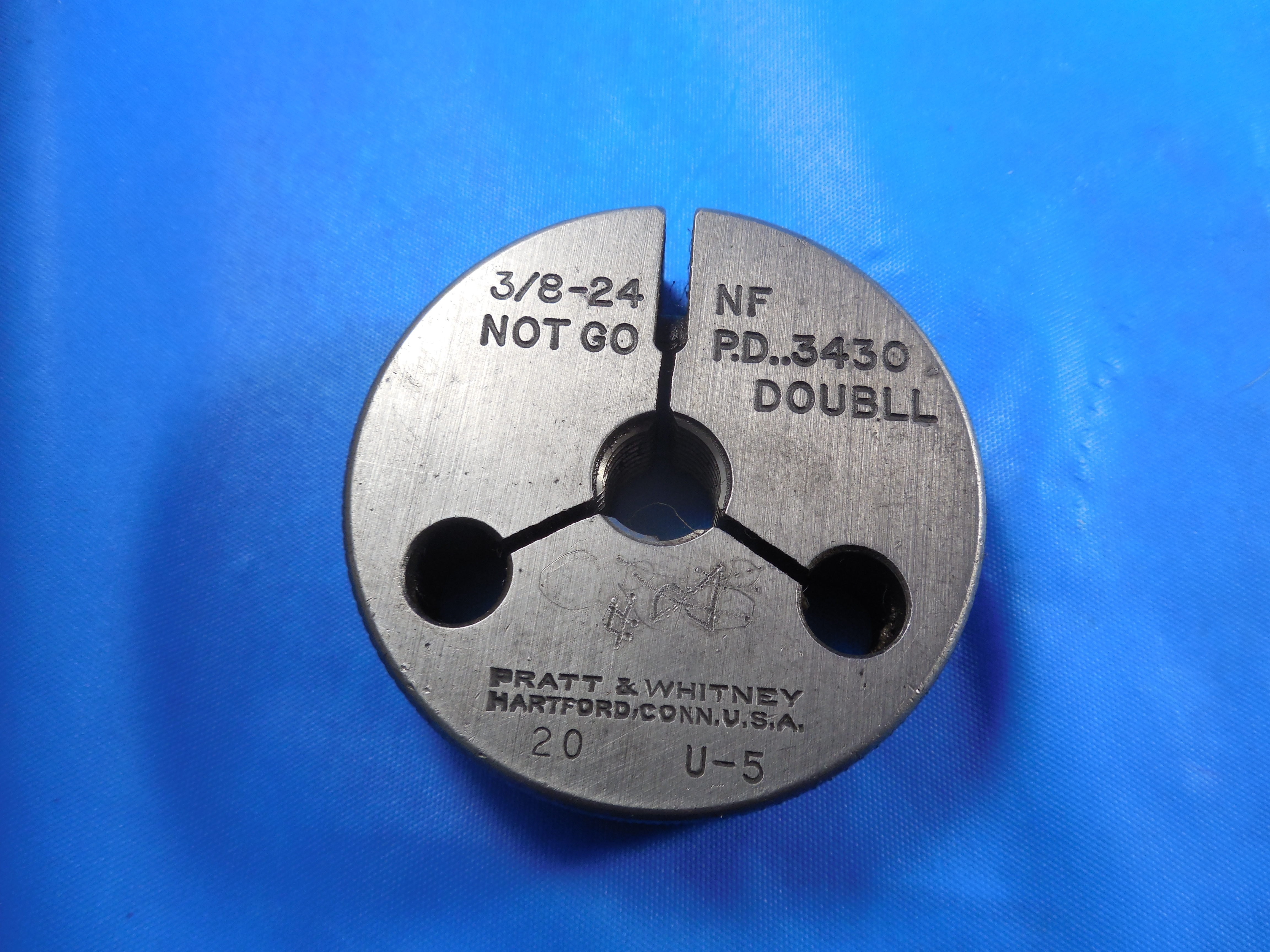 3/8 24 NF DOUBLE LEAD THREAD RING GAGE .375 NO GO ONLY P.D. = .3430 DBL. START eBay