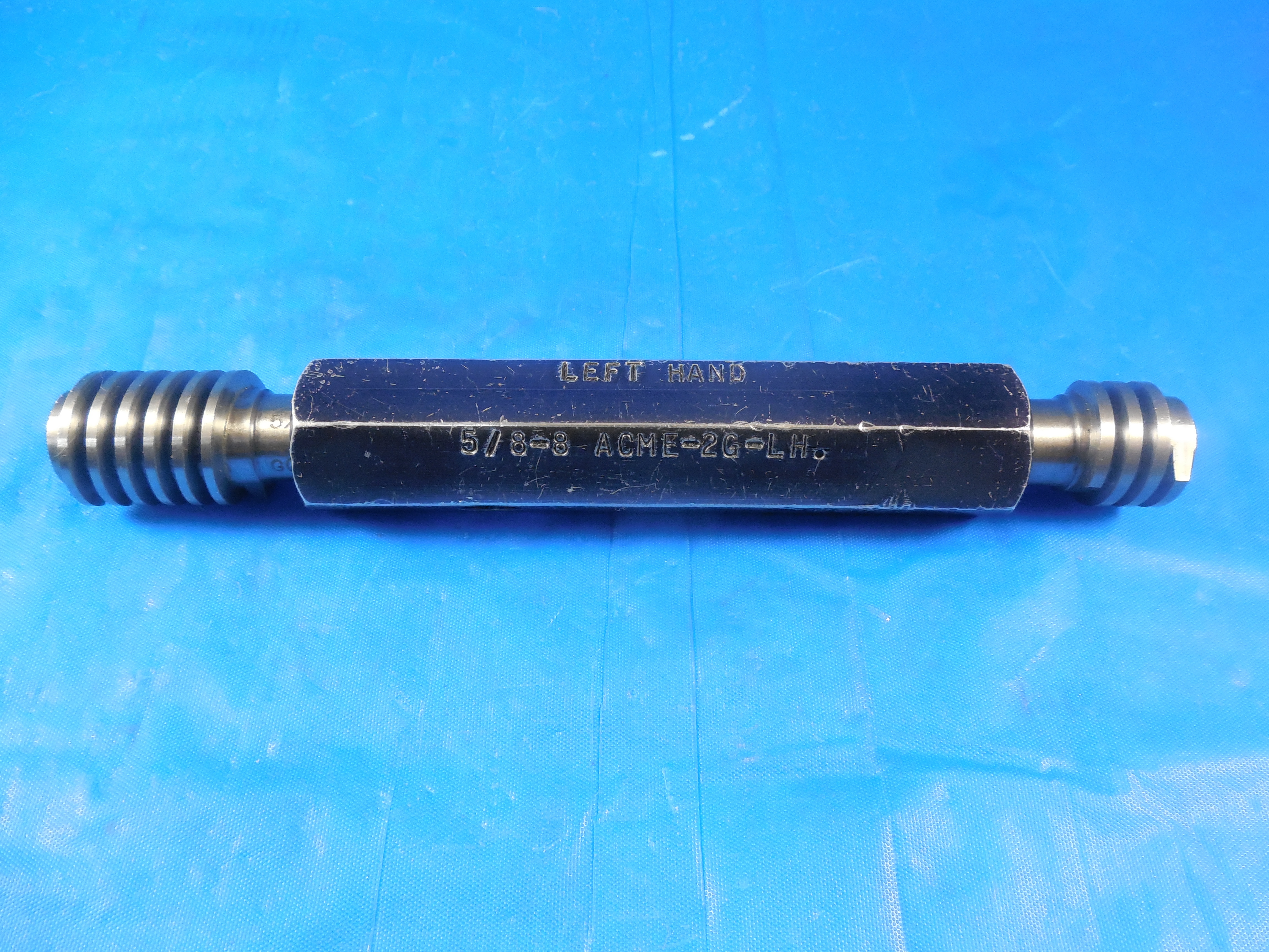5/8 8 ACME 2G LEFT HAND THREAD PLUG GAGE .625 GO NO GO PD'S = .5625