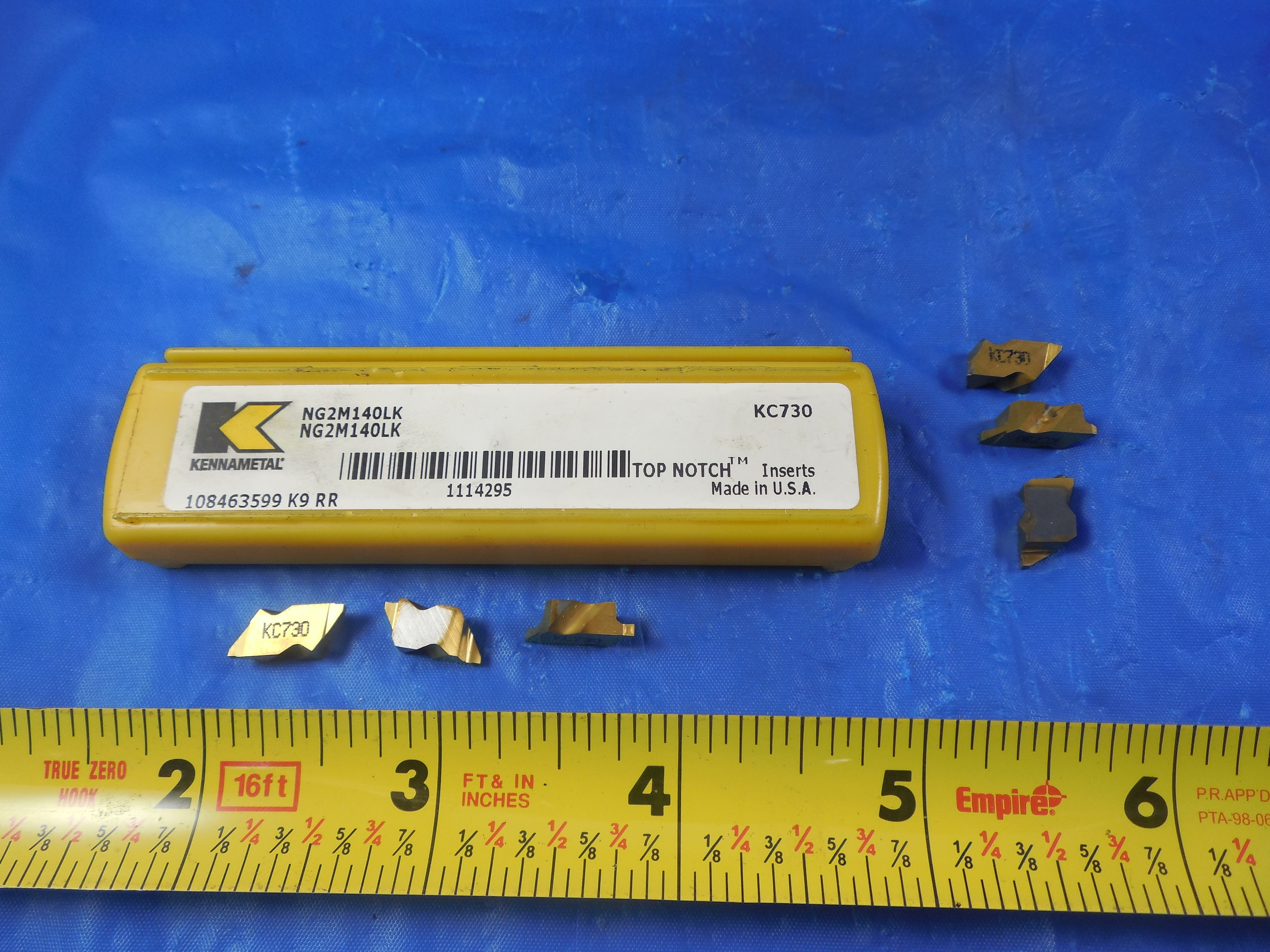 3PCS KENNAMETAL NG 2M 140K KC730 CARBIDE GROOVING INSERT TOP NOTCH