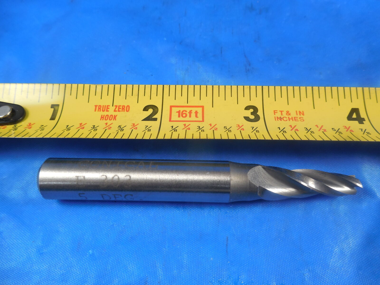 3/8 dia SHANK 5 DEGREE ANGLE TAPER END MILL HSS 3 FLUTE CENTER CUTTING TAPERED eBay