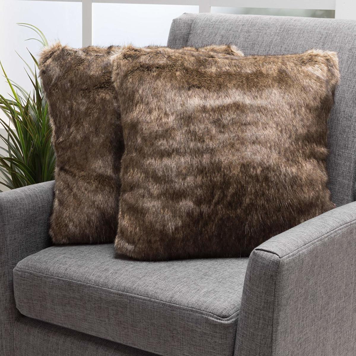 Christopher Knight Home Decor Faux Fur Fabric 18x18x3 Throw Christopher Knight Home Decor Faux Fur Fabric 18x18x3 Throw