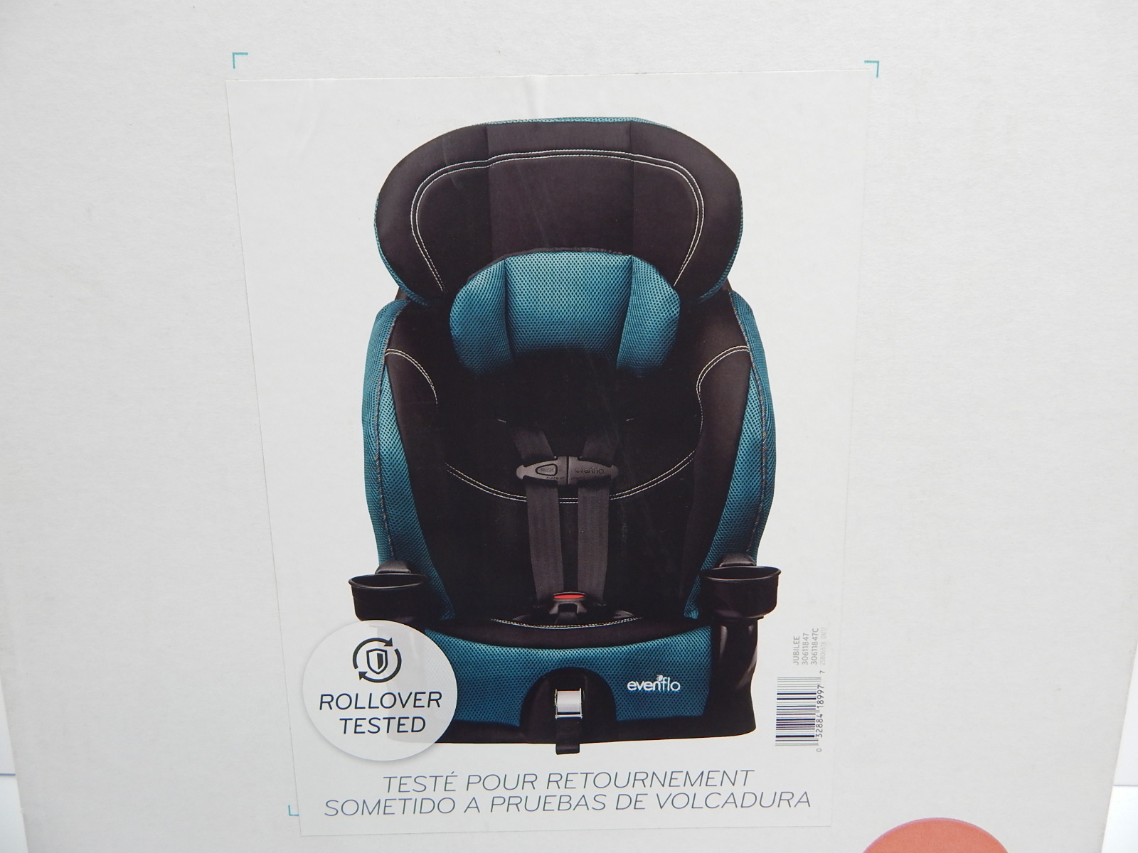 Evenflo 30611847 Chase Harnessed Child Toddler Booster Car Seat Jubilee Box Dmg