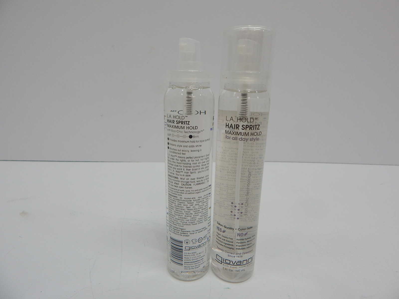 Giovanni Organic Styling Mist L A Hold Hair Spritz 5 Fl Oz 2ct