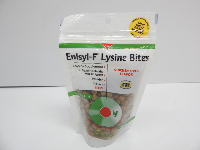 Vetoquinol Enisyl-F Lysine Bites Chews for Cats & Kittens, Chicken Liver 6.4oz
